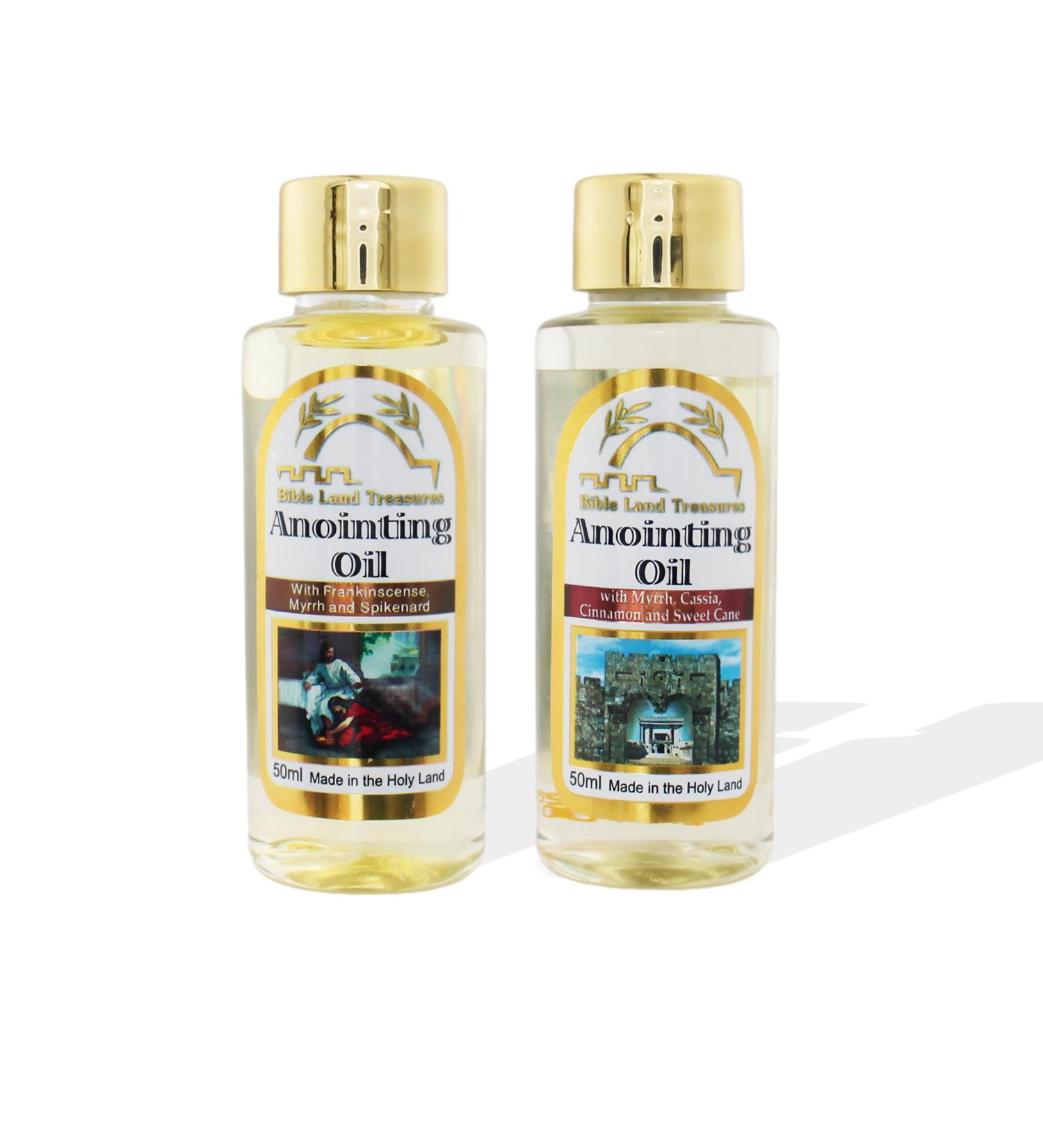 Bible Land Treasures Anointing Oil 2-Pack Bottles Set - Jeruslem of Gold -Frankincense Myrrh & Spikenard & Temple - 50ml Each (1.69 fl oz) Biblical Scents for Prayer & Worship from The Holy Land - Buy Online on GoSupps.com