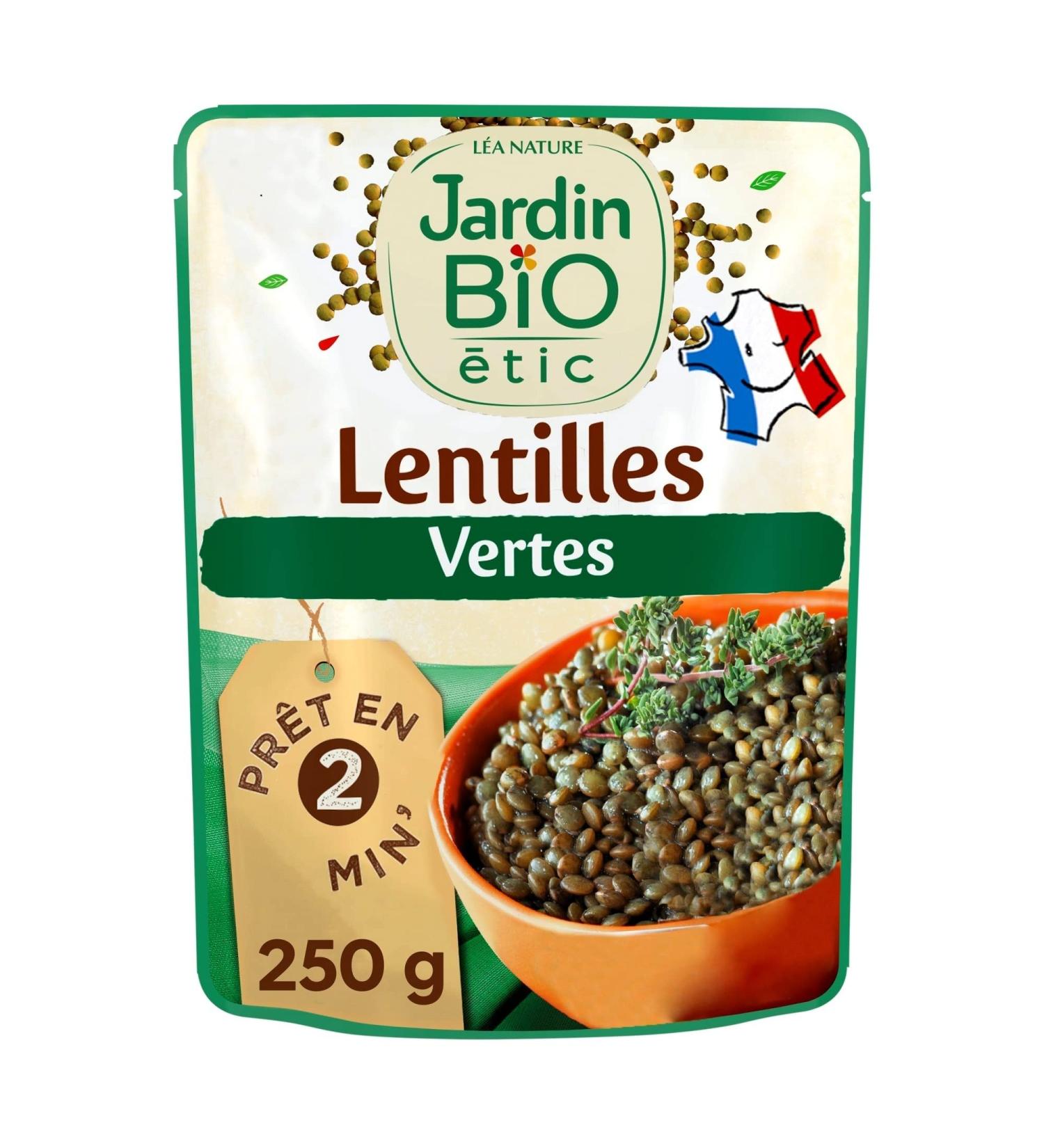 Jardin BiO tic - Green lentils - organic - Salty - AB certified - Bag of 250g - Buy Online on GoSupps.com