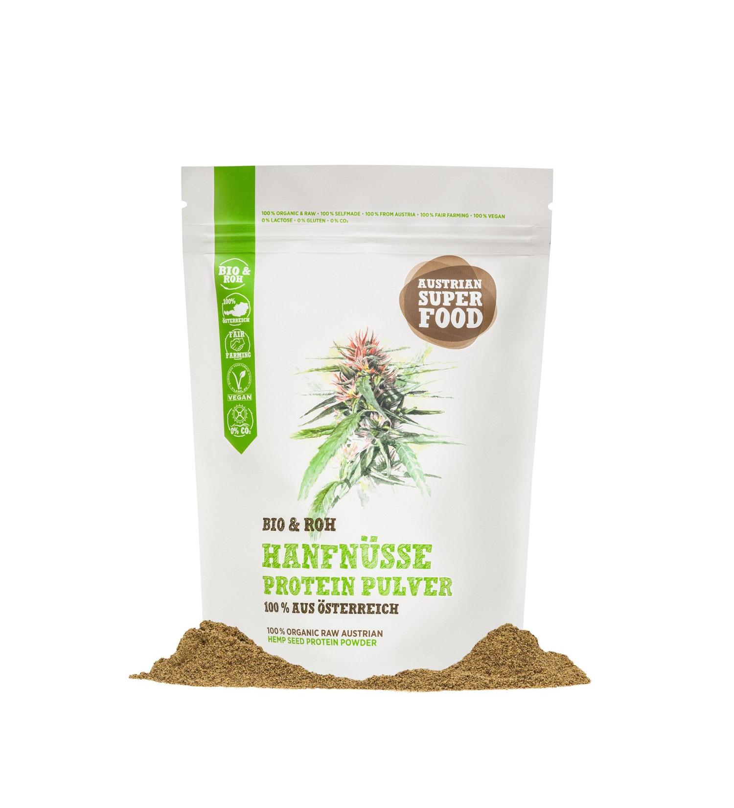 ORGANIC Protein powder hemp nuts raw natural muscle building 350 grams superfood