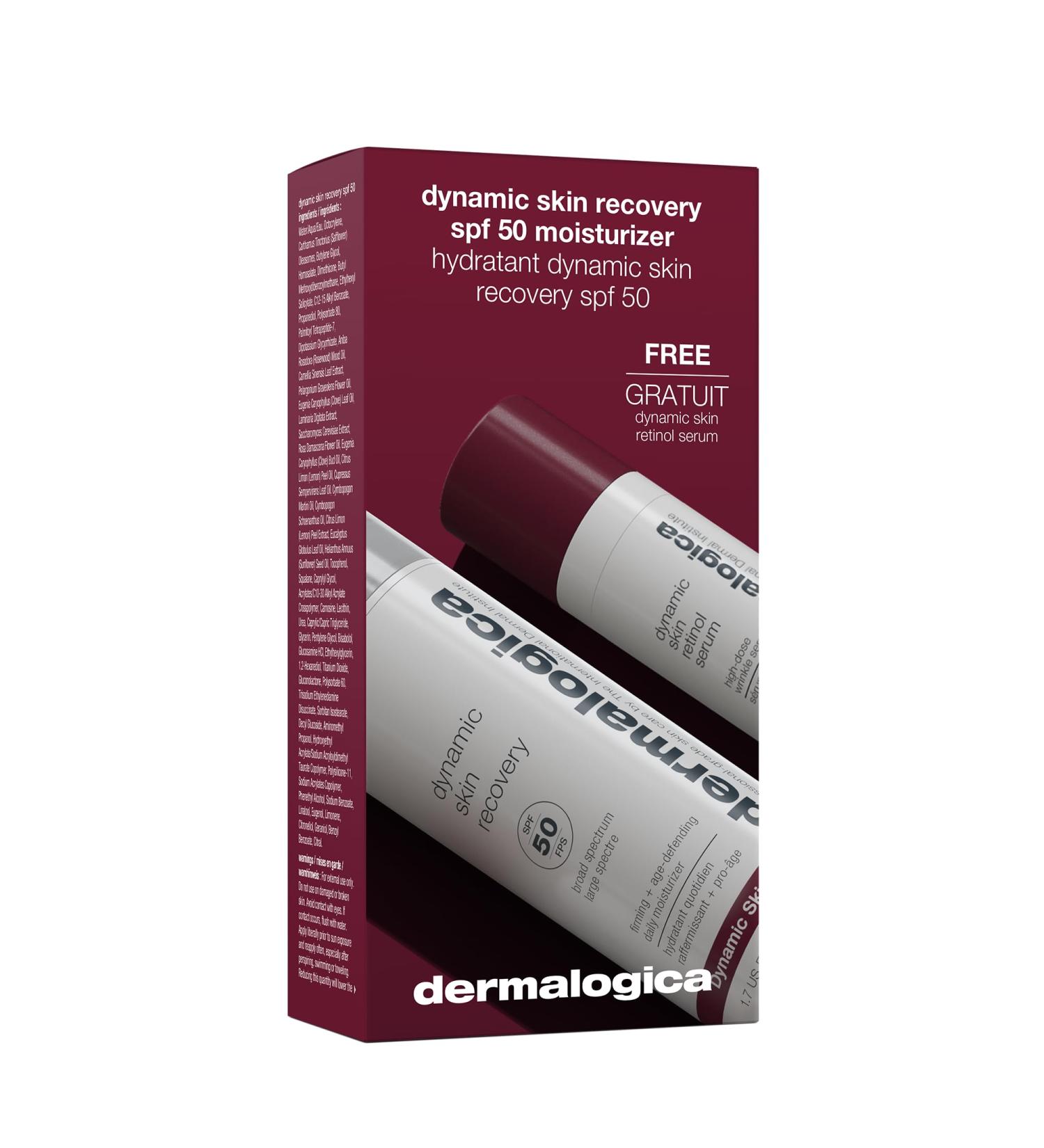 Dynamic skin recovery spf50 retail + free dynamic retinol serum travel