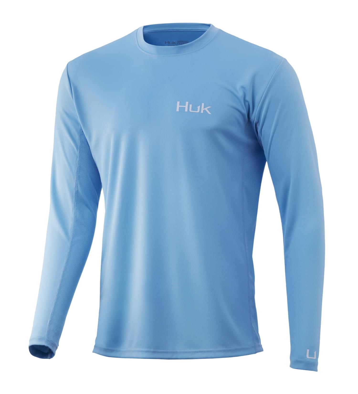 HUK Men's Icon X Long Sleeve Fishing Shirt with Sun Protection Baltic Sea Large - Buy Online on GoSupps.com
