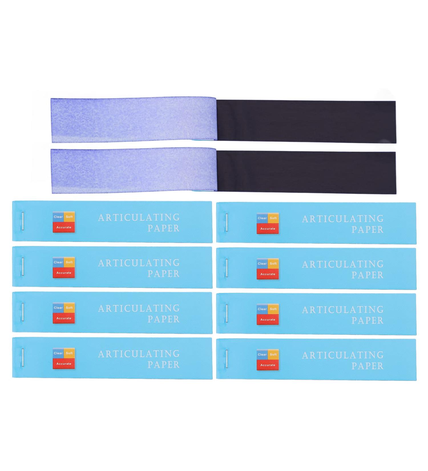 400pcs Dental Articulation Paper | Thin Blue Double Sided Bite Strips | Dental Supplies for Accurate Occlusion - Buy Online on GoSupps.com