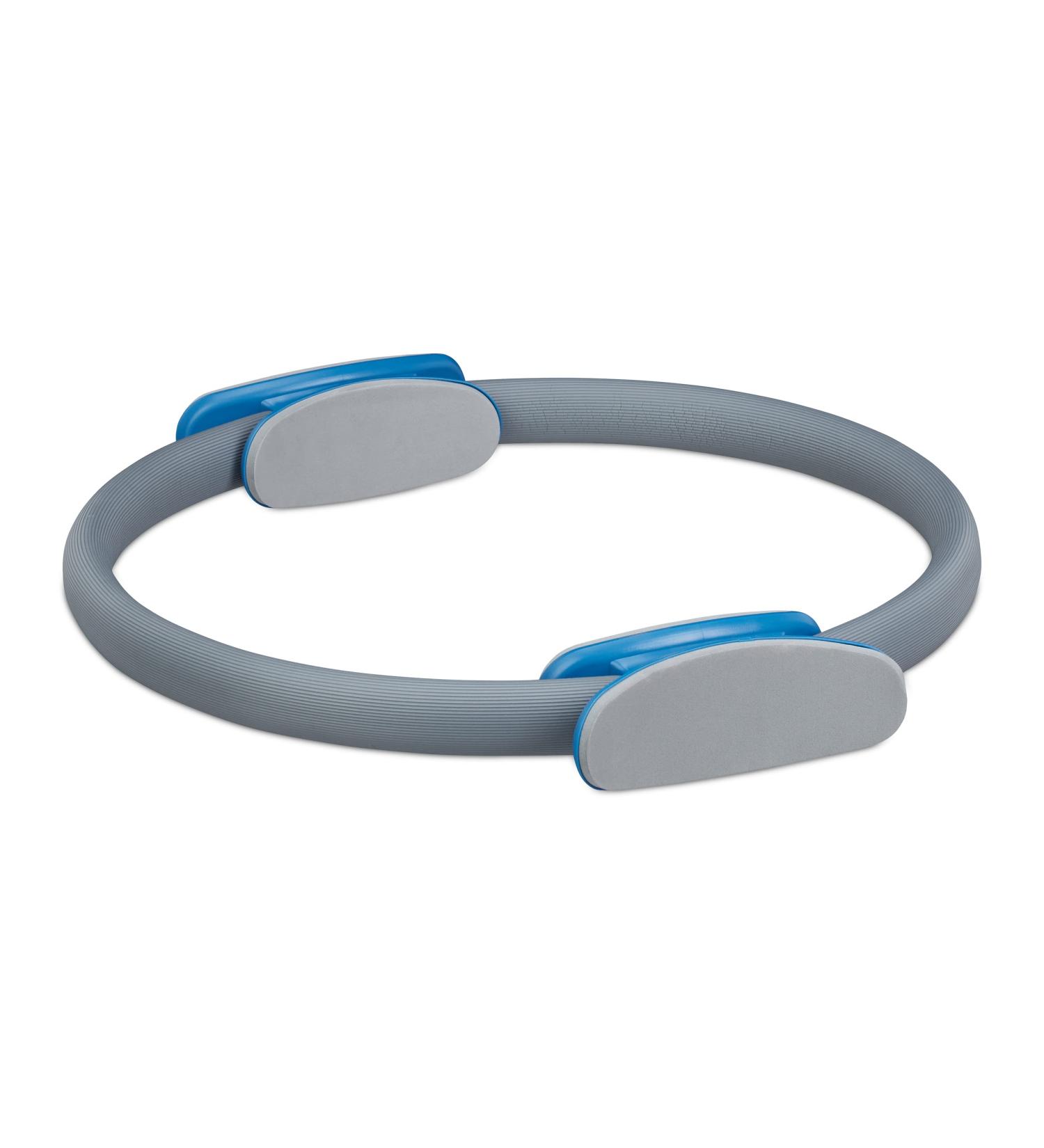 Relaxdays Pilates Ring - 38 cm Double Handle Padded Resistance Ring for Yoga & Fitness | Unisex Adult Exercise Equipment - Gray 1 Piece EU - Buy Online on GoSupps.com