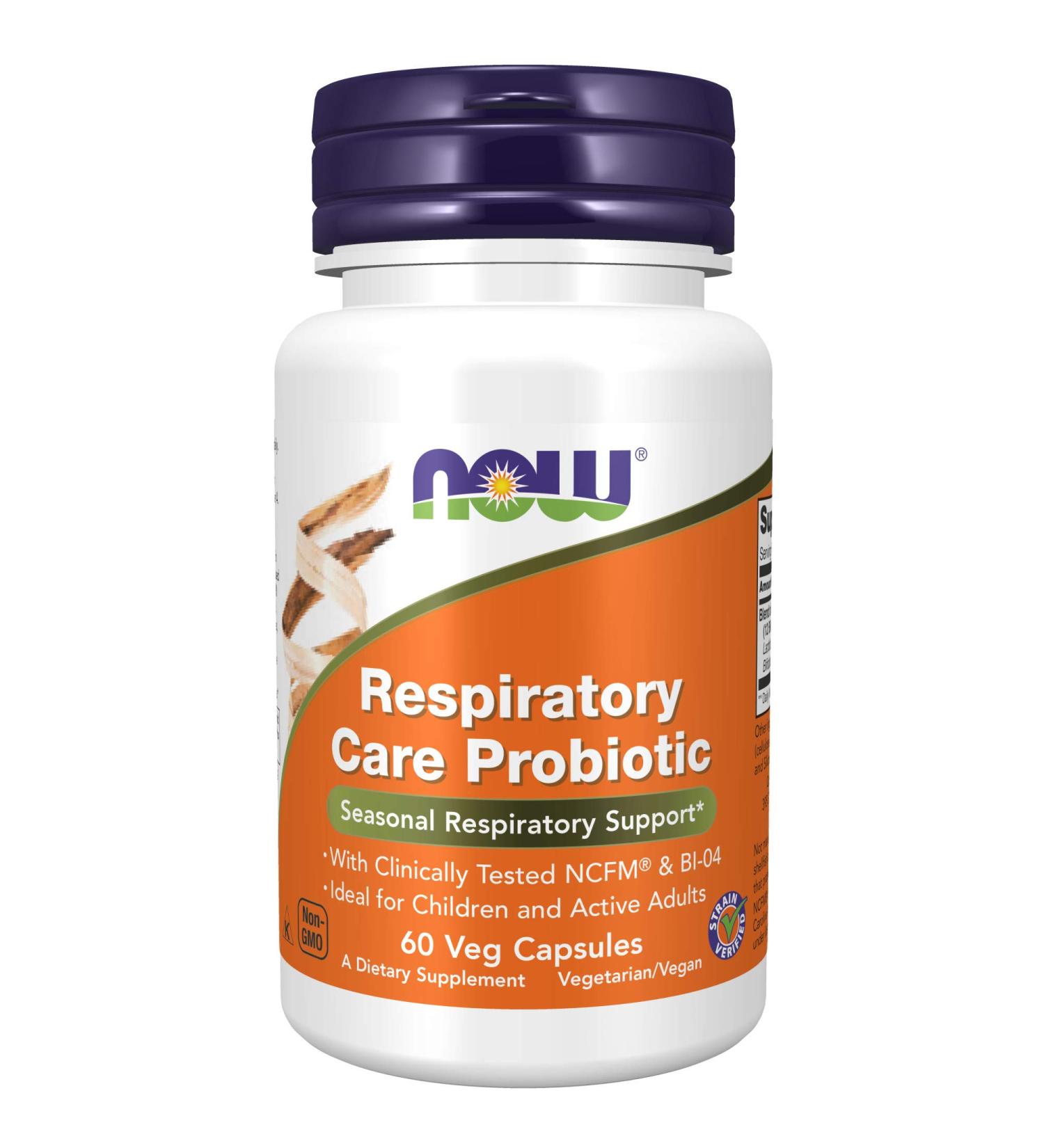 Now Foods Respiratory Care Probiotic 60 Veggie Caps - Gut & Lung Health Support - Buy Online on GoSupps.com