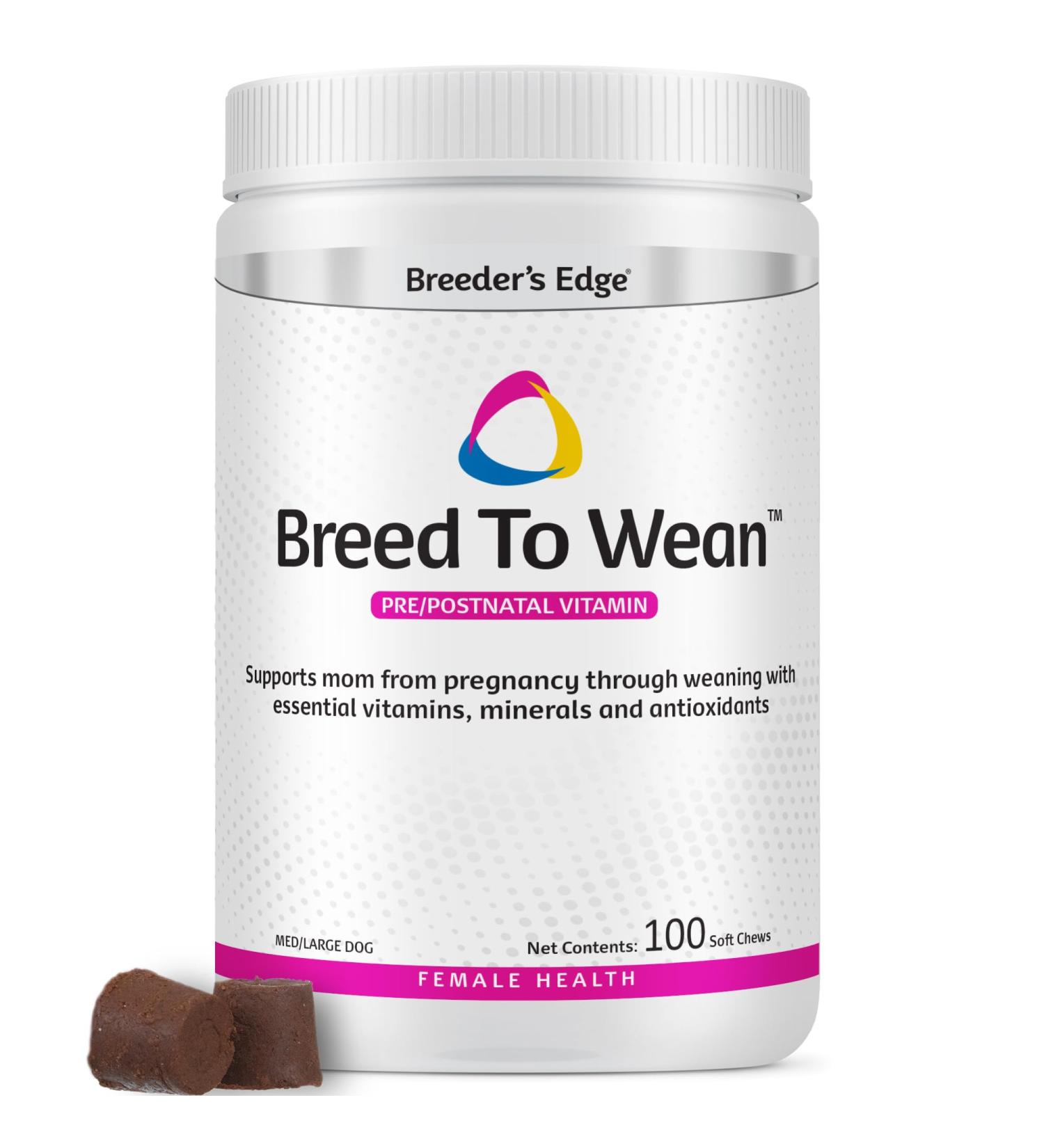 Breeder s Edge Breed to Wean Prenatal and Postnatal Multivitamin for Dogs & Cats Supports Pregnant & Nursing Moms Supplement Provides Antioxidants Vitamins & Minerals 100ct for Medium & Large Dogs 100ct Medium & Large Dog - Buy Online on GoSupps.com