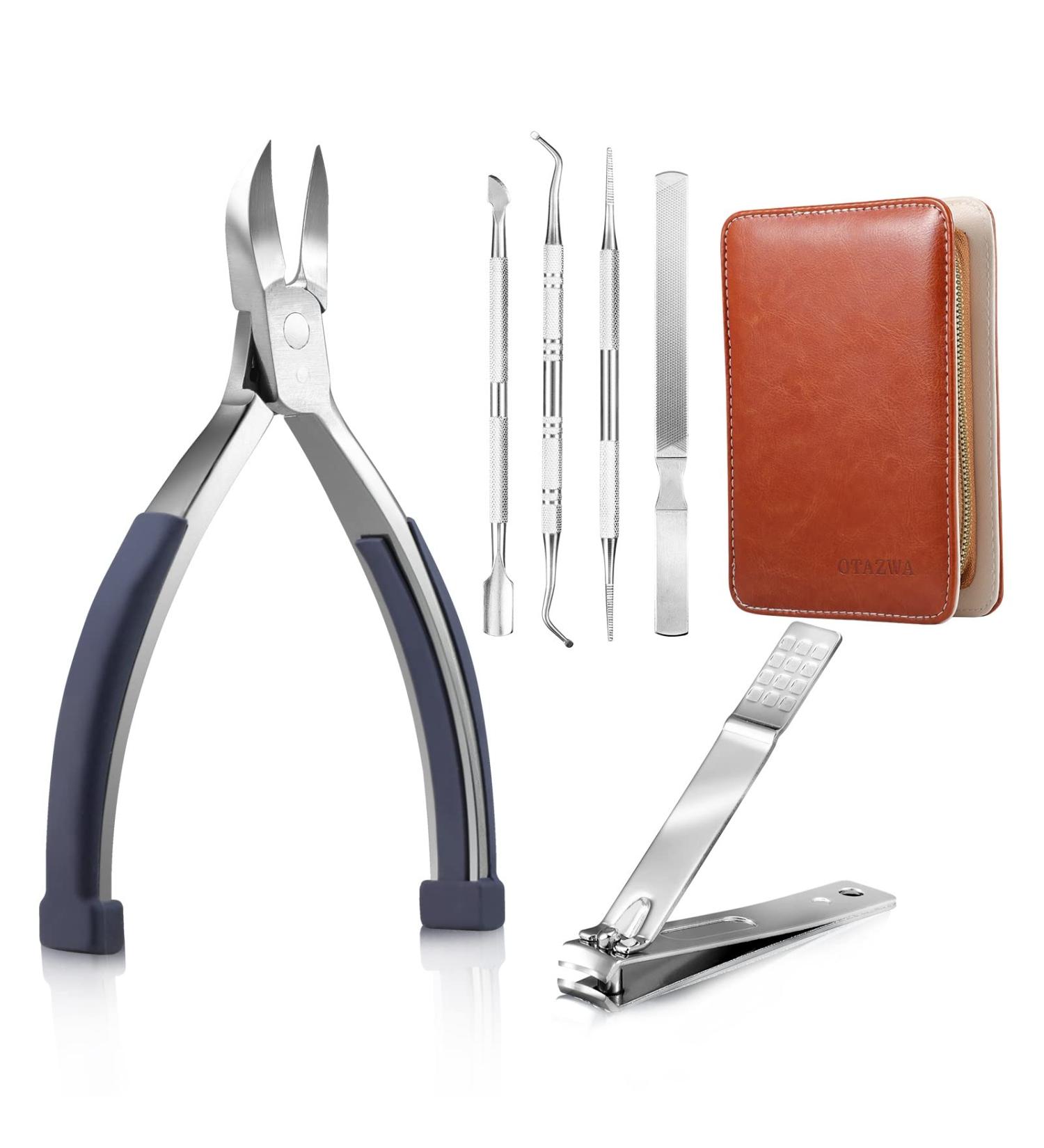 Stainless Steel Toe Nail Clipper for Efficient Trimming - Professional Thick Ingrown Toenail Clippers Foot Care Kit for Men & Seniors - Buy Online on GoSupps.com