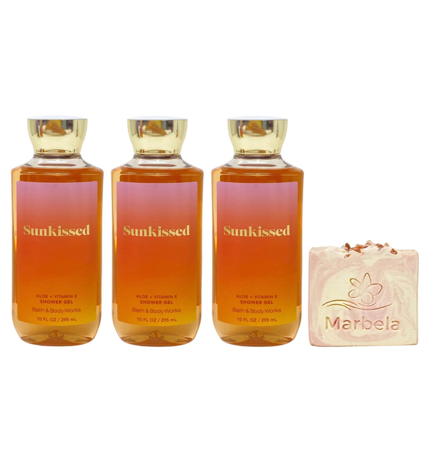 Bath & Body Works Sunkissed 3 Pack Shower Gel Bundle with a Himalayan Salts Springs Bar Soap - Full Size - Buy Online on GoSupps.com