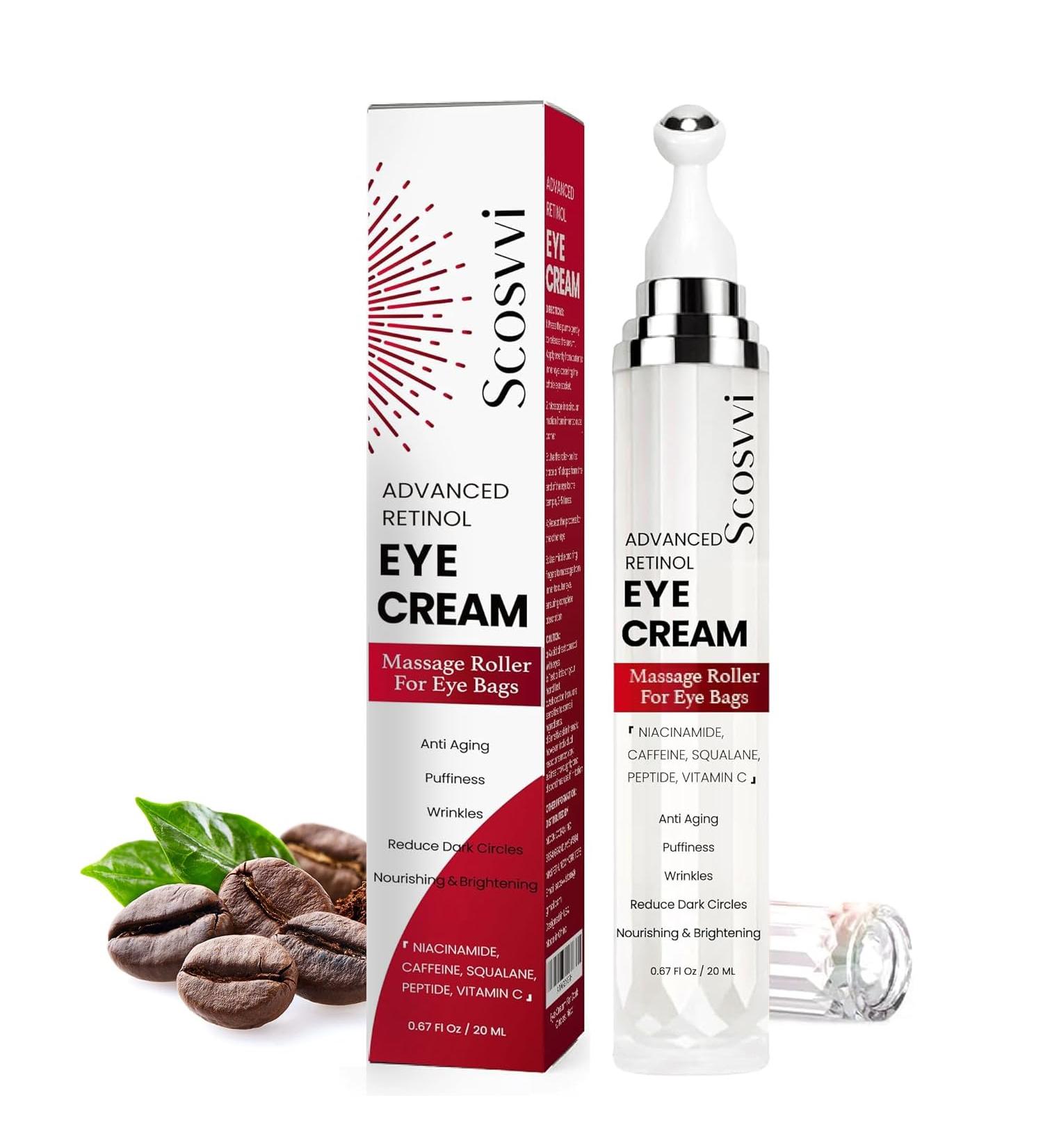 Buy Caffeine Eye Cream - Anti Aging with Niacinamide Retinol & Peptides for Dark Circles & Puffiness | Best Under Eye Treatment - Buy Online on GoSupps.com