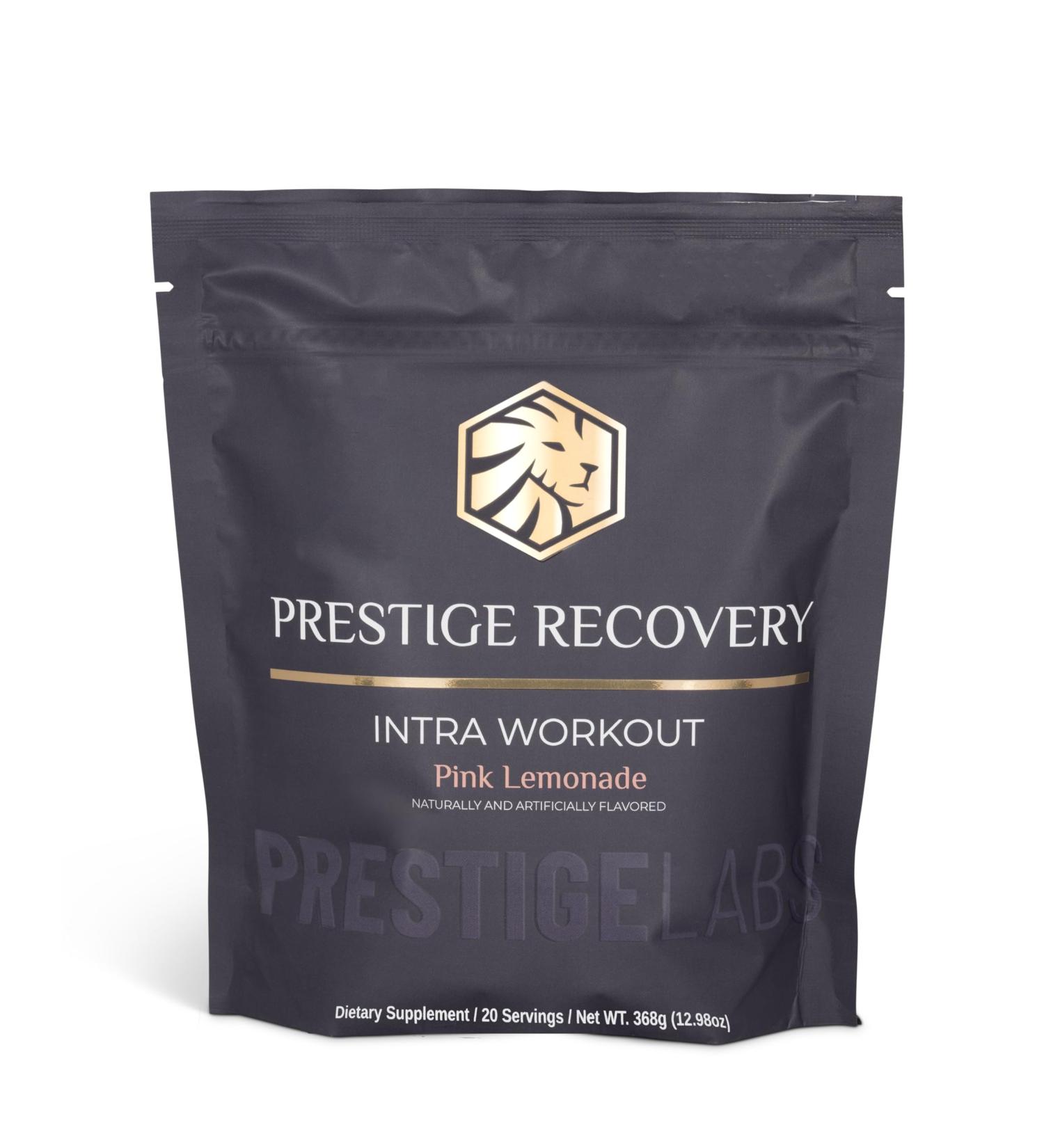 Buy Prestige Recovery Intra EAA Amino Acid Powder - Gluten Free Pink Lemonade Flavor Boost Muscle Growth & Quick Recovery 20 Servings - Buy Online on GoSupps.com