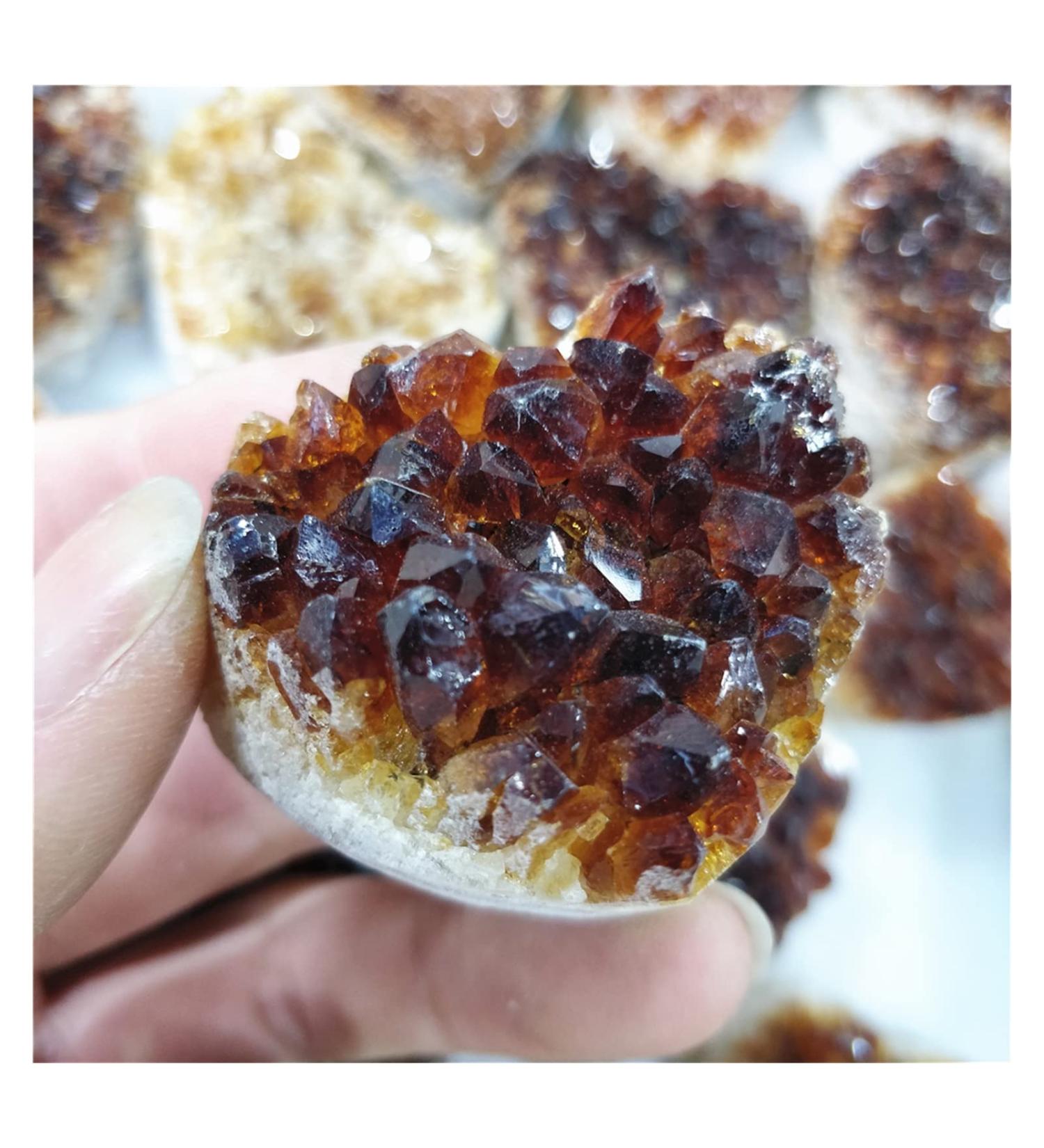 Natural Yello Crystal Cluster Raw Rock Citrine Quartz Carved Love Heart Ornaments Stone Products Gifts for Woman 65-85g - Buy Online on GoSupps.com