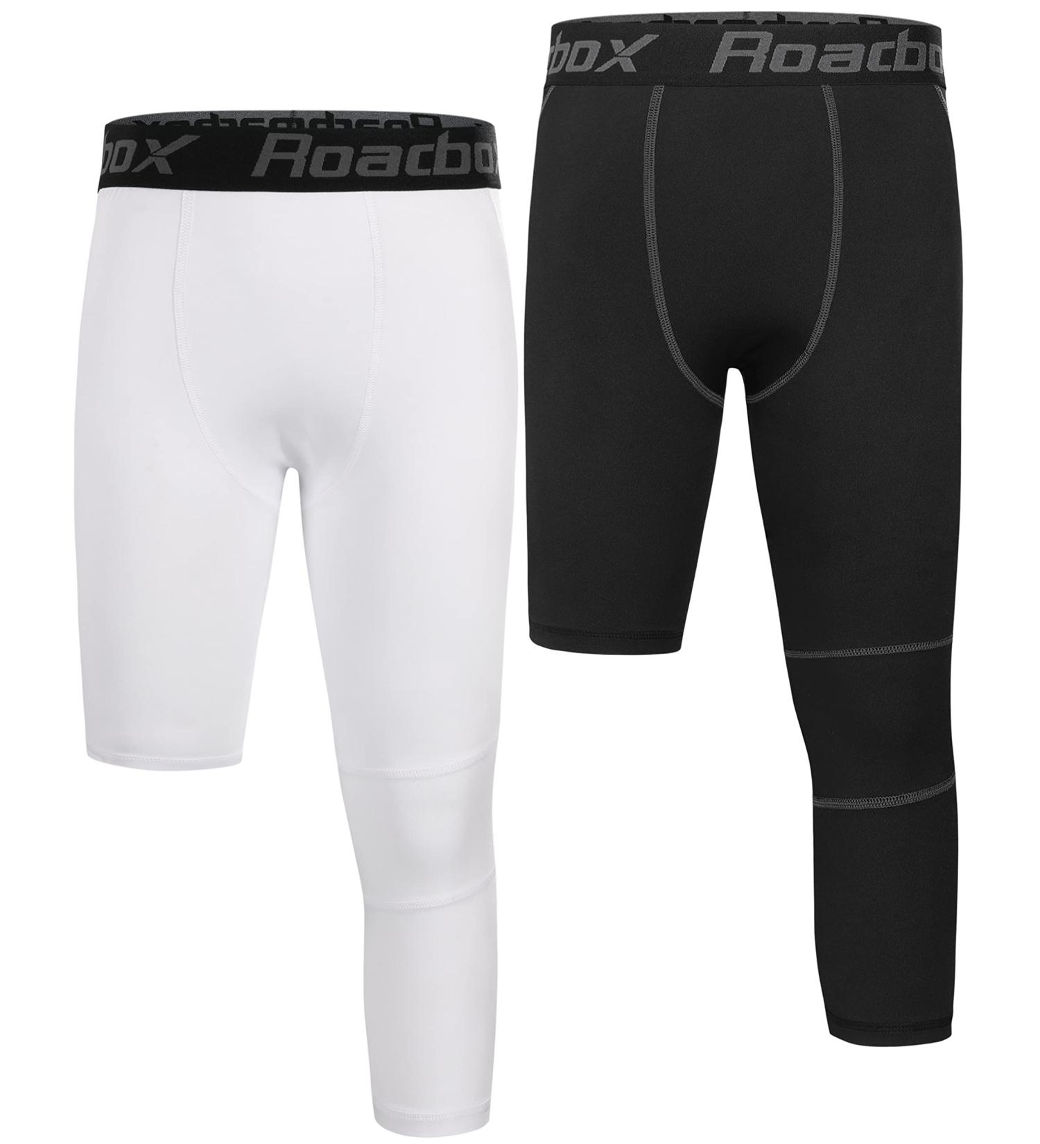 Roadbox Boys 3/4 Compression Basketball Tights 2 Pack - Gym Athletic Leggings - Large - Buy Online on GoSupps.com