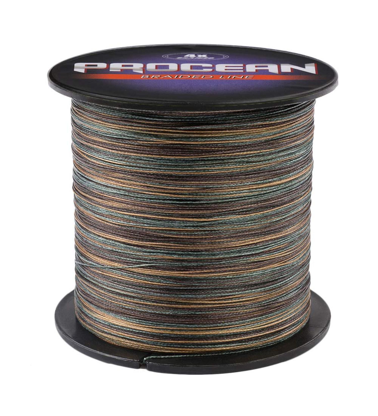 Procean 100% PE 8 Strand Braided Fishing Line - Camo Green 15LB (6.8Kg) 0.18mm 328Yds - Buy Online on GoSupps.com