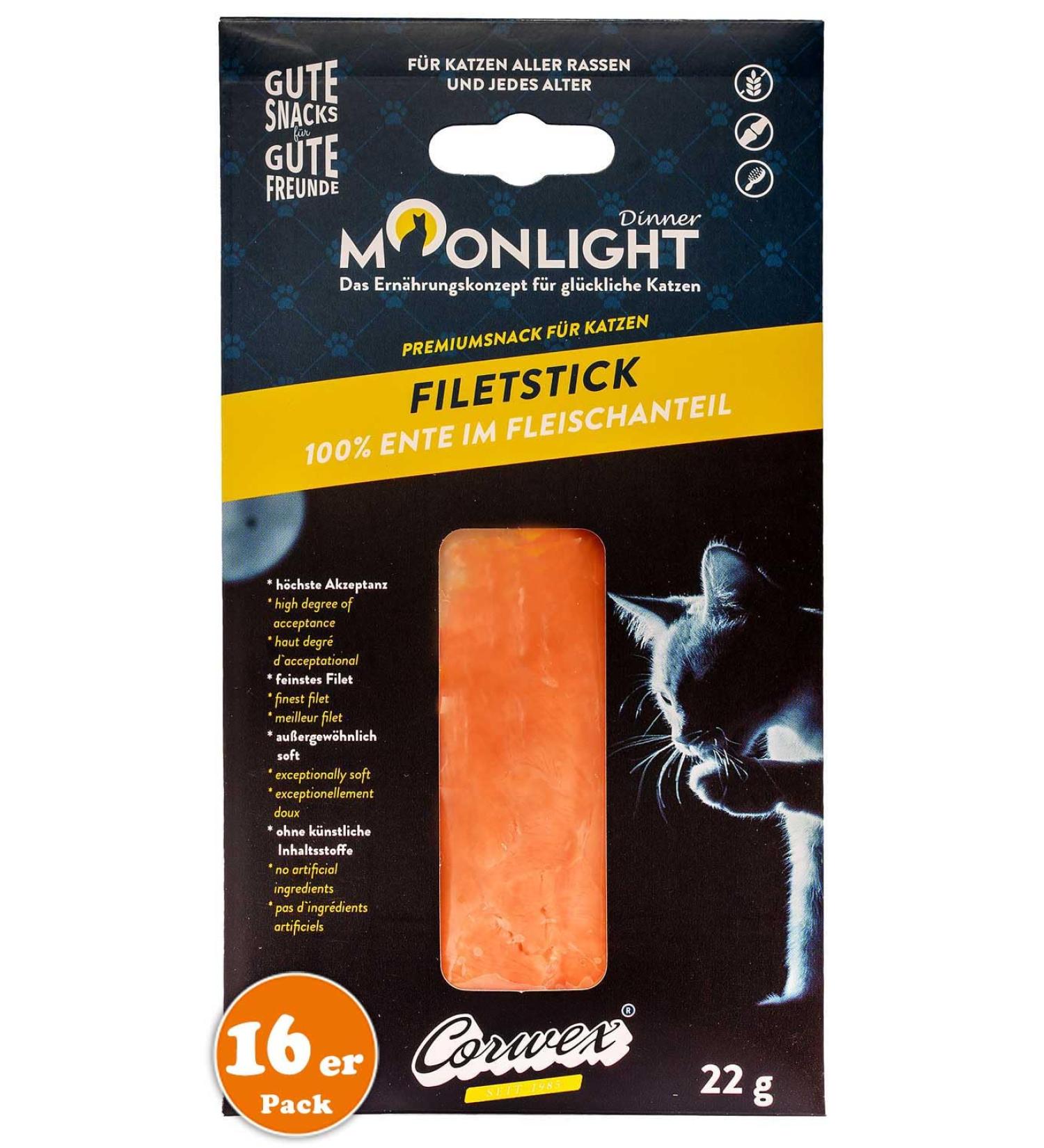 Moonlight cat snack fillet stick with duck (16 x 22g)