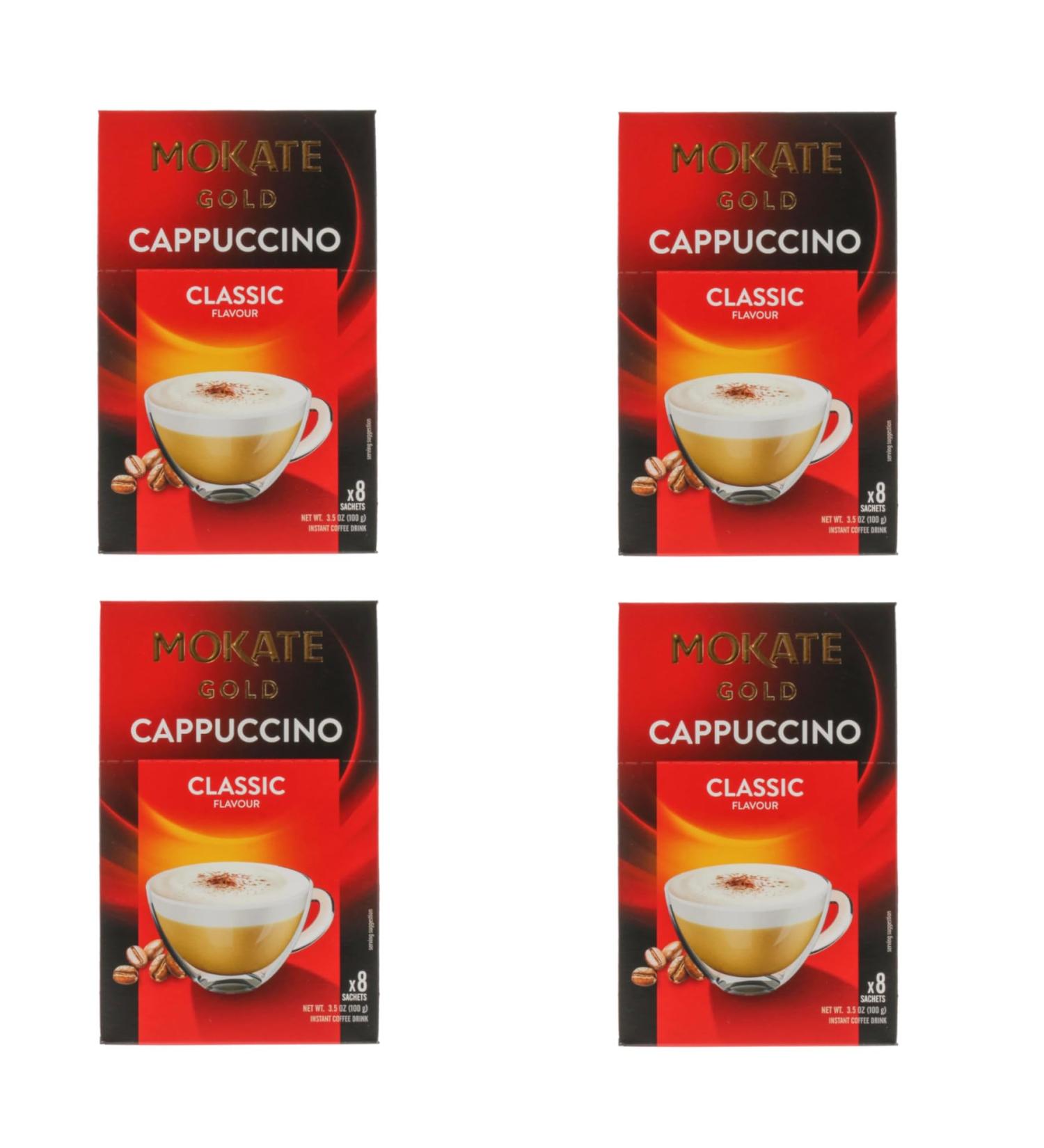 Classics Instant Coffee Multipack - Contains 4 Boxes of Mokate Classics Latte - Rich and Creamy Taste - Easy to Prepare - 32 Sachets Total