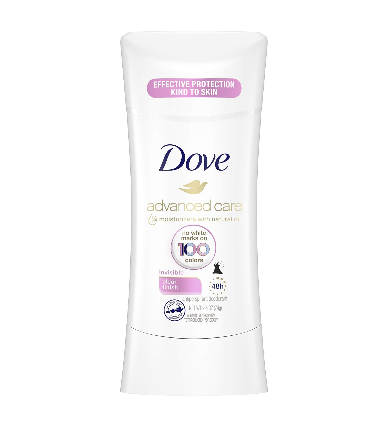 Dove Advanced Care Invisible Antiperspirant Stick - 48-Hour Odor Protection No White Marks 2.6 oz for Women - Worldwide Shipping - Buy Online on GoSupps.com
