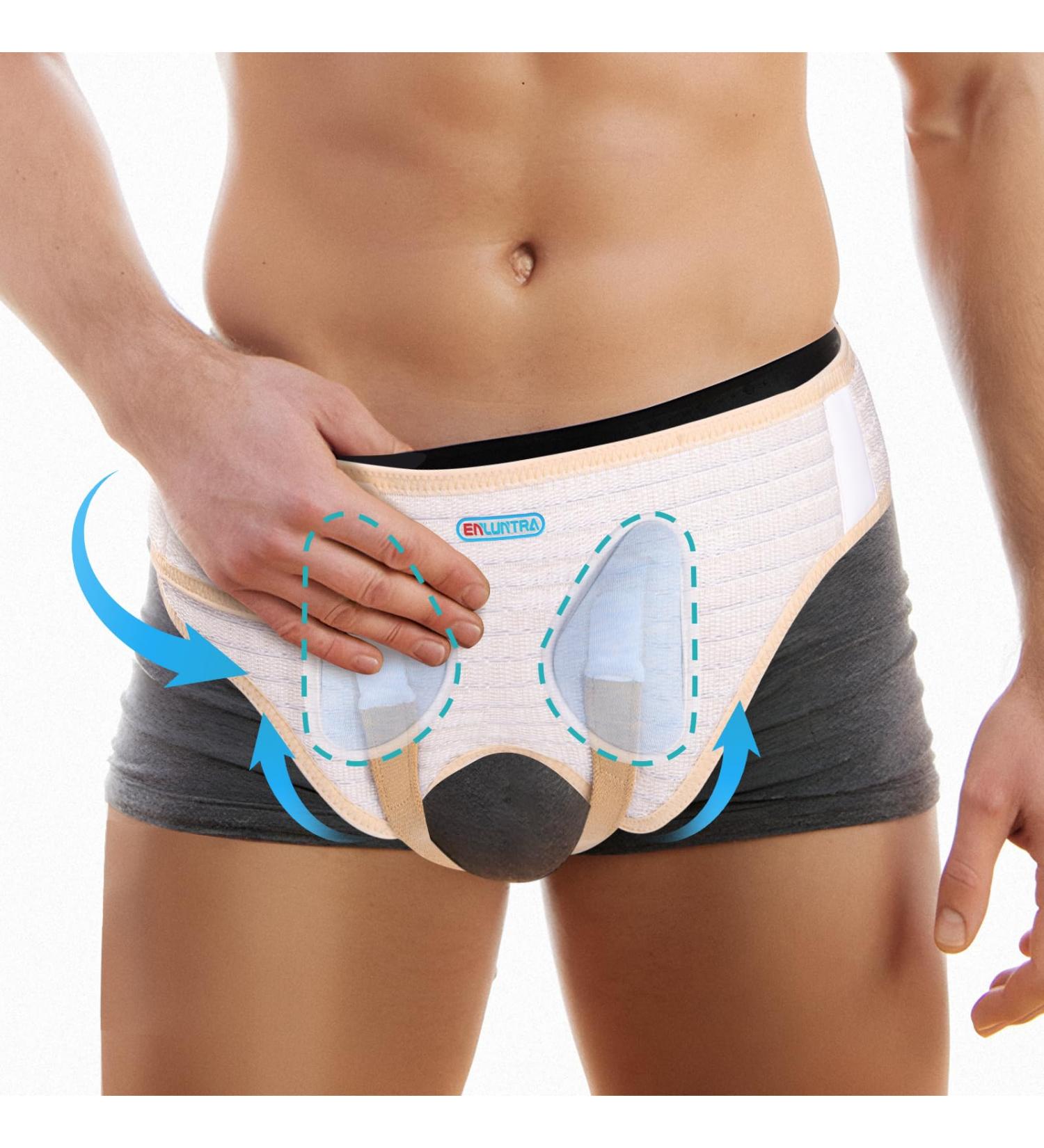 Adjustable Hernia Belts for Men & Women - Inguinal Support Truss with 4 Compression Pads | Small Size - Buy Online on GoSupps.com