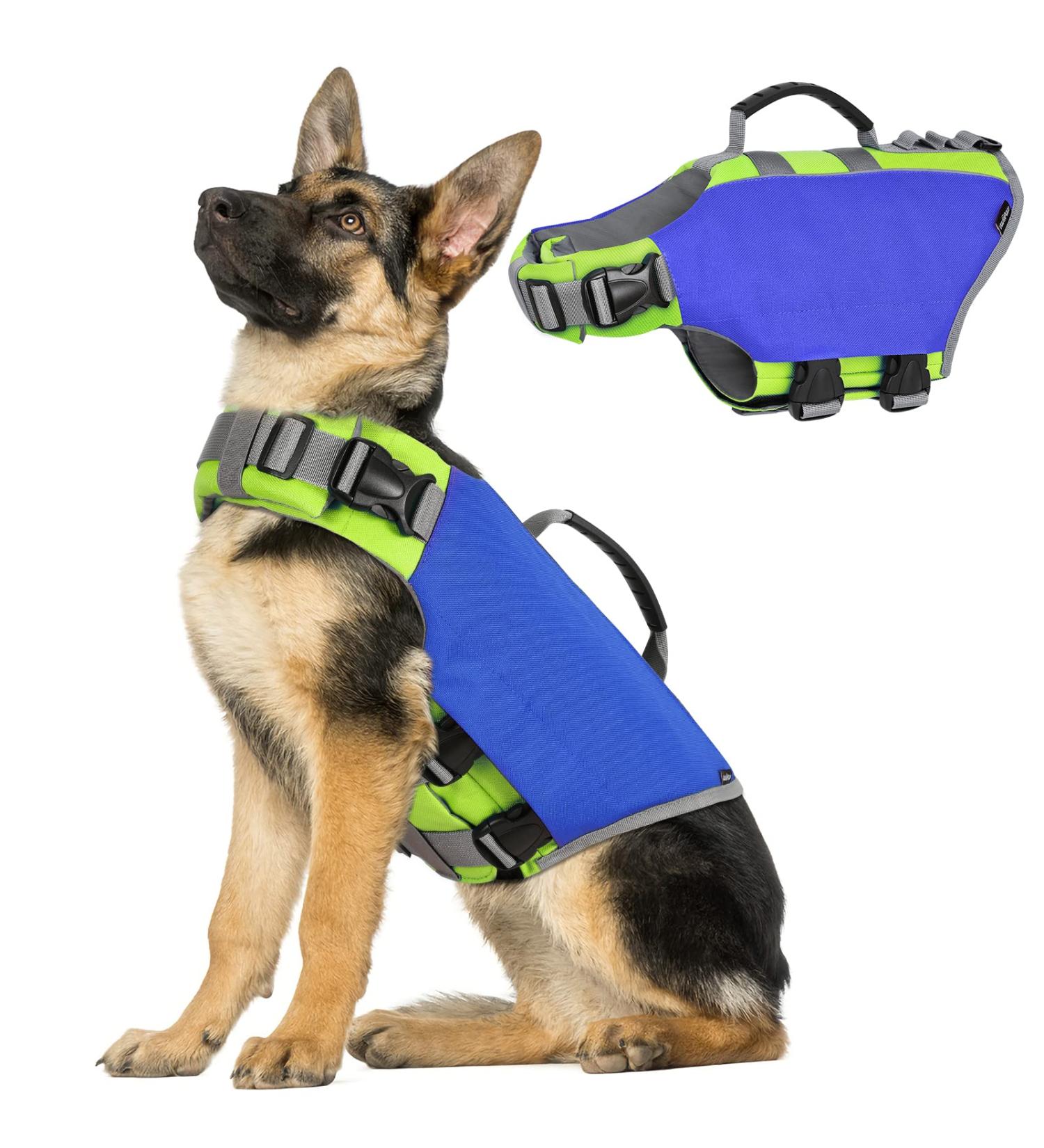 Vavopaw Reflective Dog Life Jacket | Adjustable & Safe Doggy Floatation Vest for Swimming - International Shipping - Buy Online on GoSupps.com