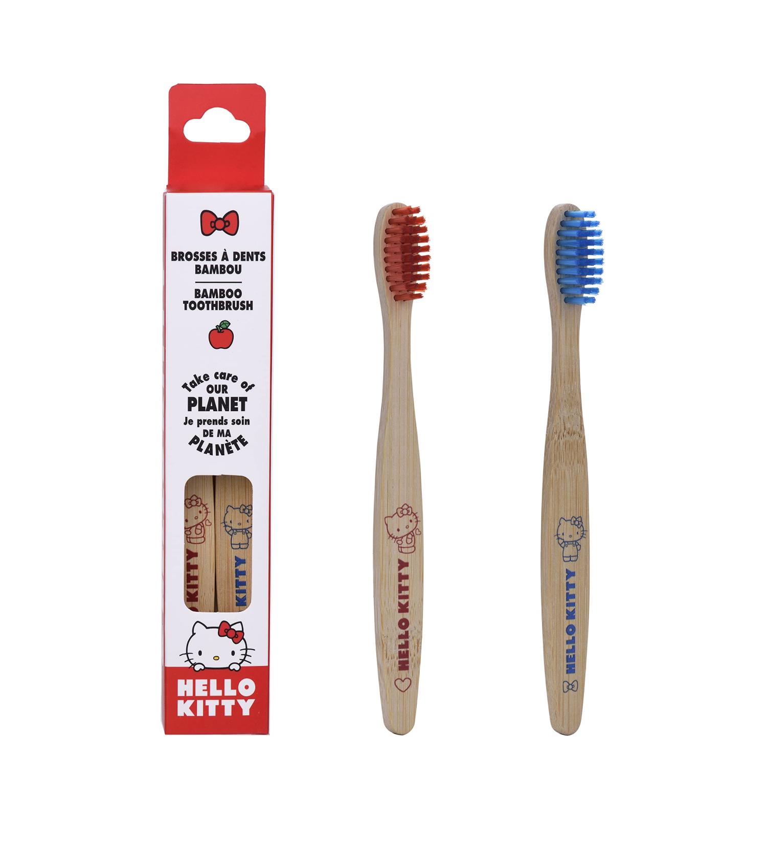 Hello Kitty Bamboo Children's Toothbrush (2-Pack) - Eco-Friendly Gentle on Gums 100% BPA-Free - Buy Online on GoSupps.com
