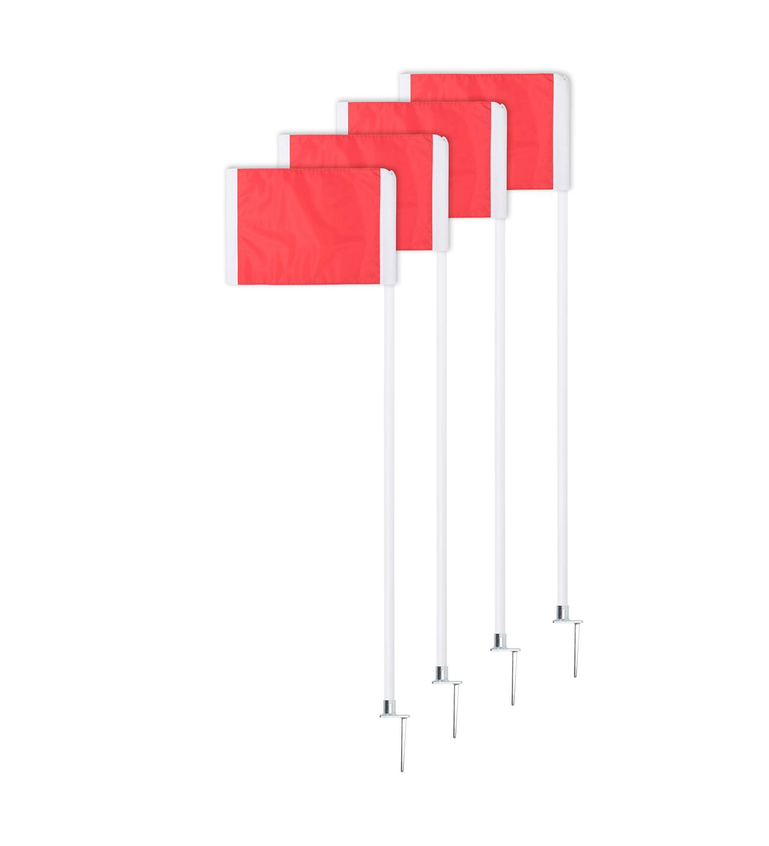Champion Sports Spring Loaded Steel Base Soccer Corner Flags Red  One Size - Buy Online on GoSupps.com