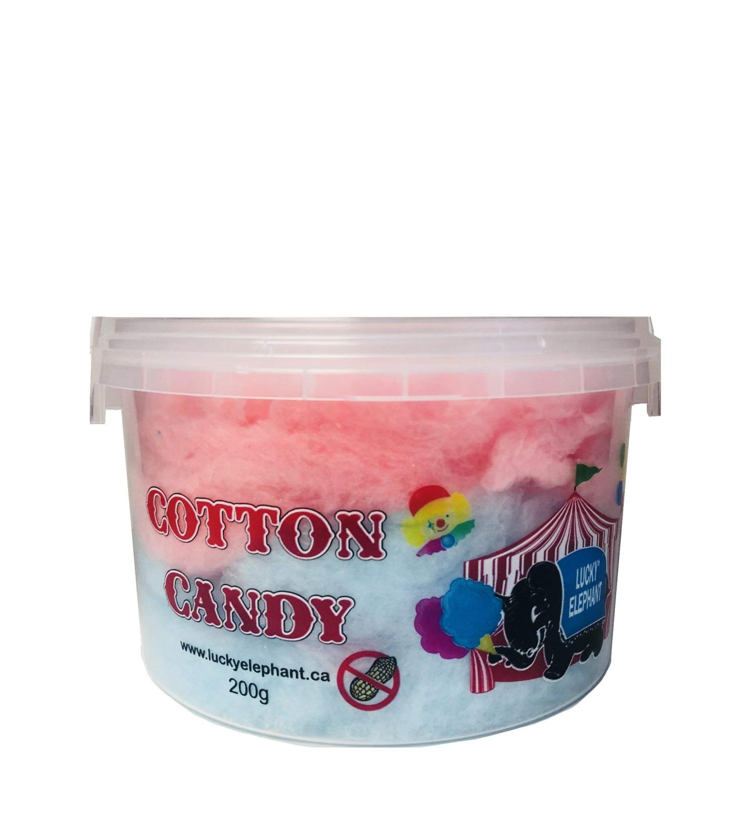 Lucky Elephant Pre-Packaged Cotton Candy Tub - 200g