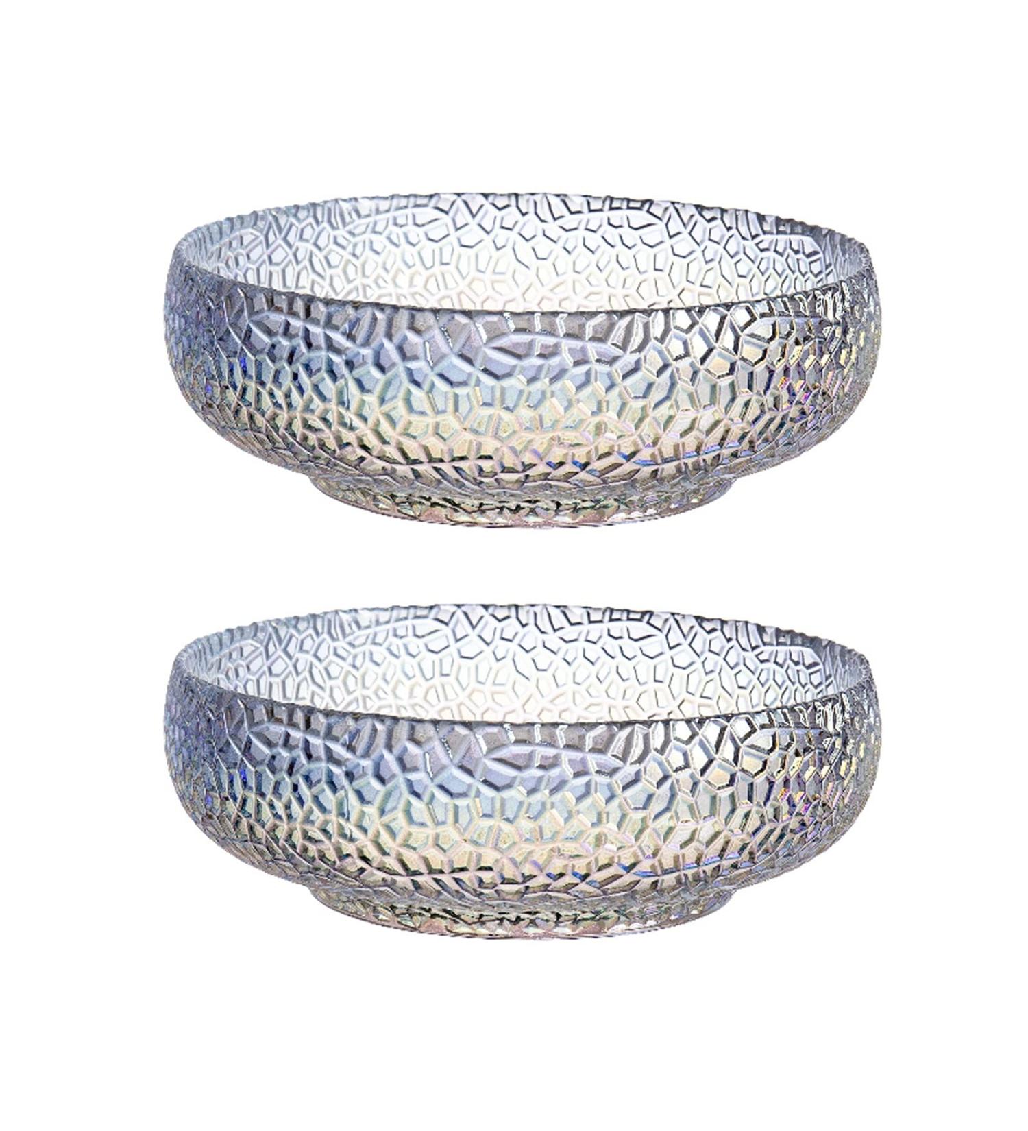 Salad Bowl Glass Salad Bowl Dessert Bowl Fruit Salad Bowl Pileup Circular Glass Grain Bowl Bowl of Transparent Kitchen Bowl (2 Colors) Pasta Bowls(Color:B) (B) - Buy Online on GoSupps.com