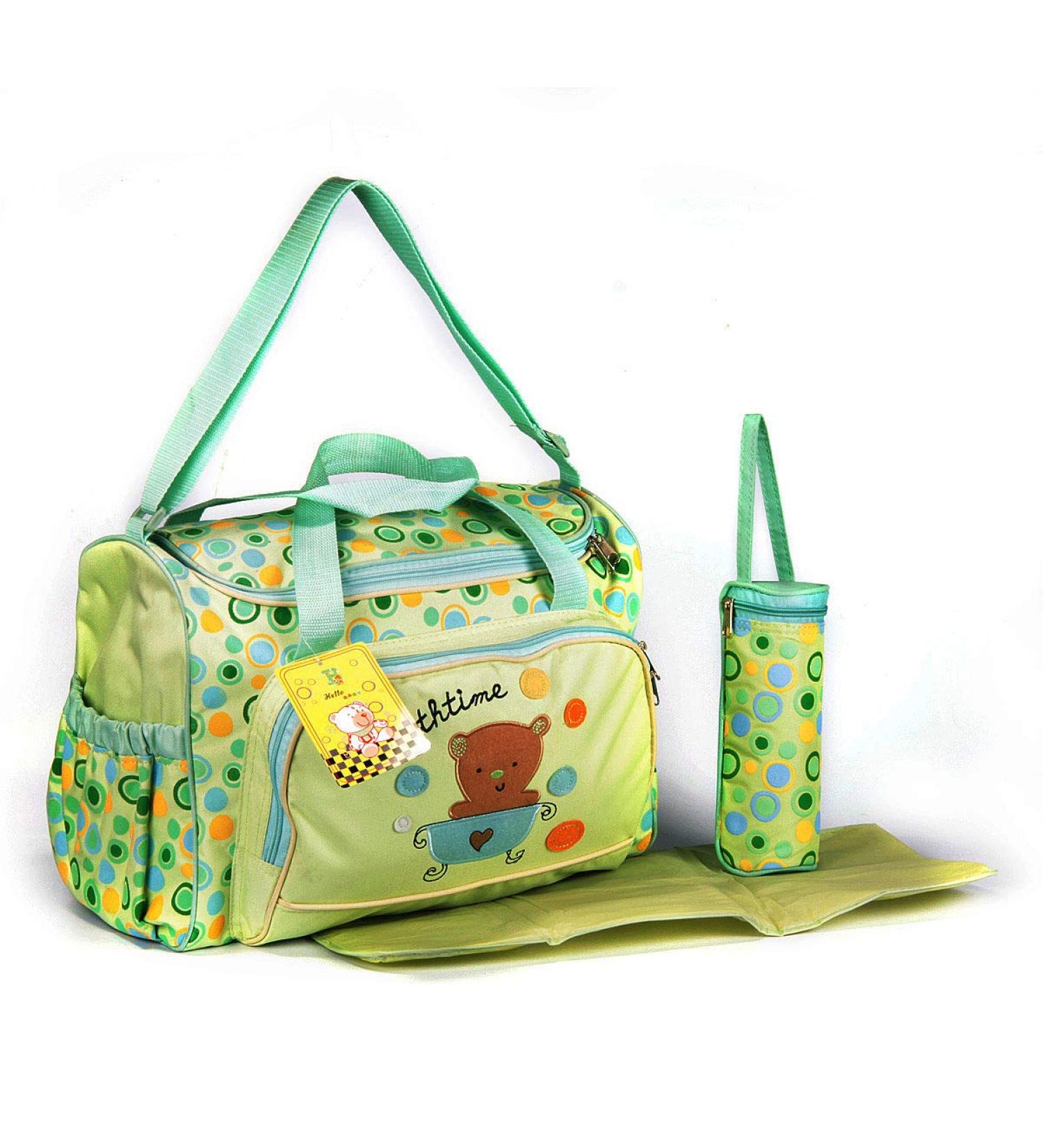 XXL 3 pcs Baby Color Changing Bag Care Bag Diaper Bag Baby Bag Travel Color Selection (green)