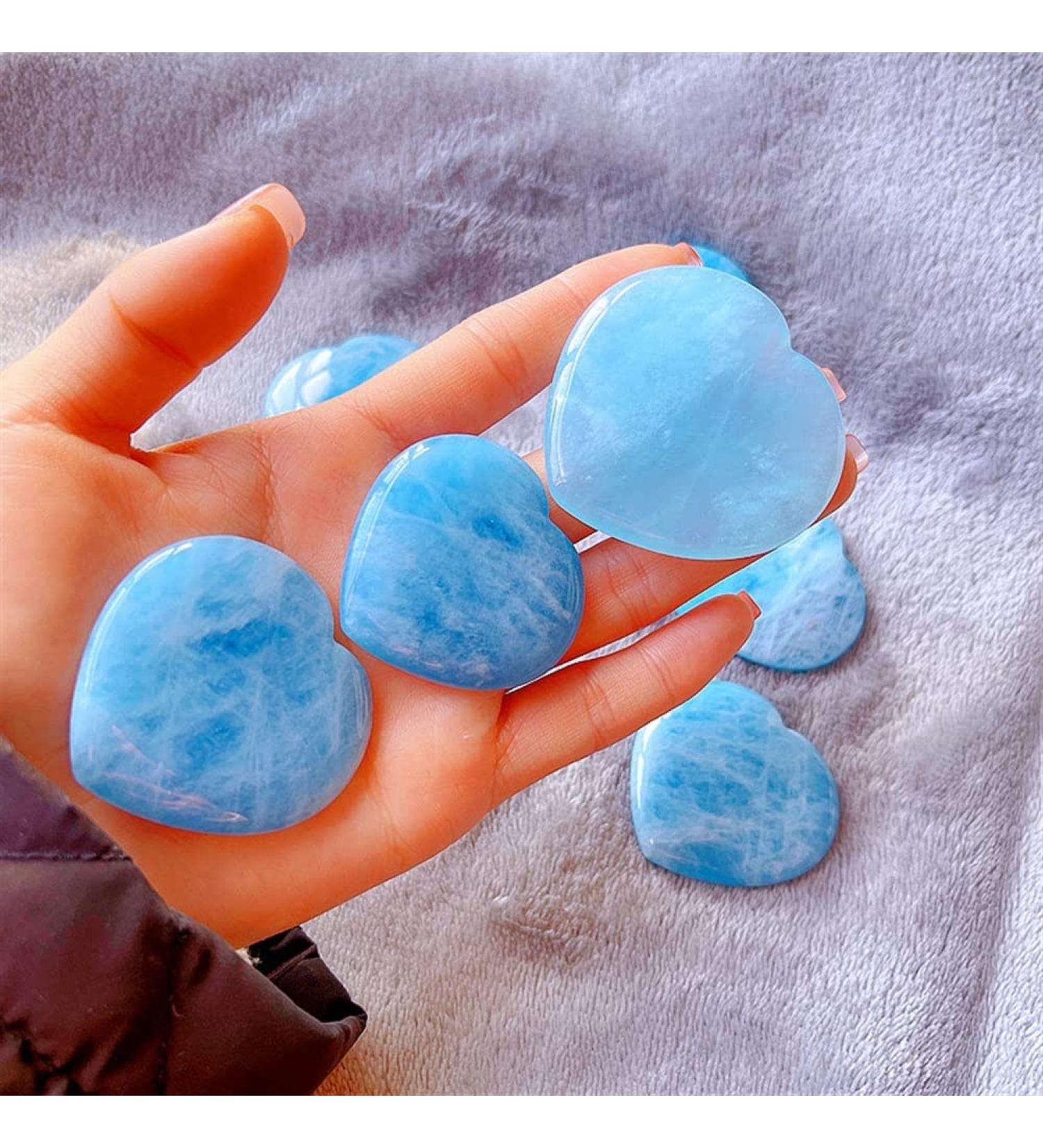 Natural Crystal Natural Aquamarine Heart Crystal Fashion Stone Stone Mineral Specimen (Size : 30-35g) - Buy Online on GoSupps.com