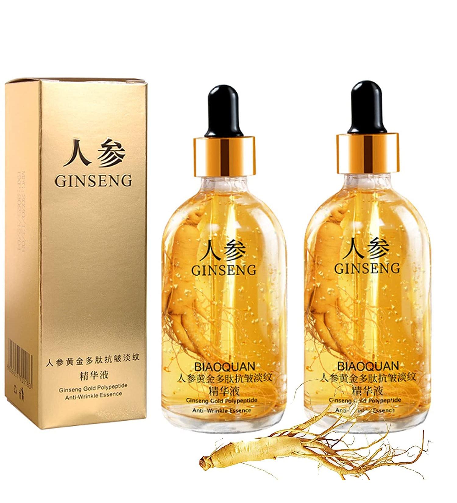 Ginseng Gold Polypeptide Anti-Ageing Essence - 2Pcs Set | Wrinkle Repair Serum for Face - Buy Online on GoSupps.com