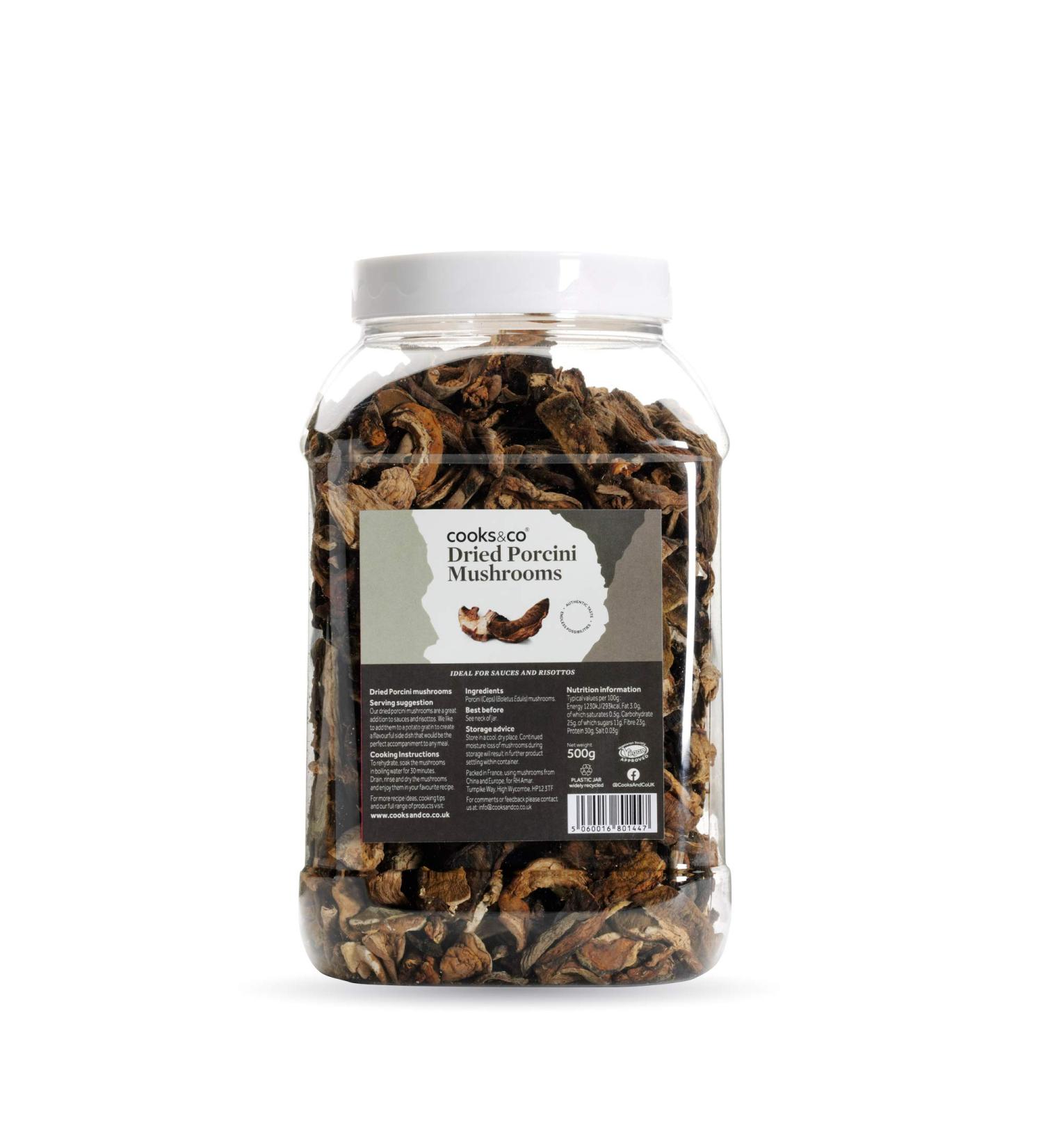 Cooks & Co Dried Porcini Mushrooms 500g - Premium Quality - Buy Online on GoSupps.com