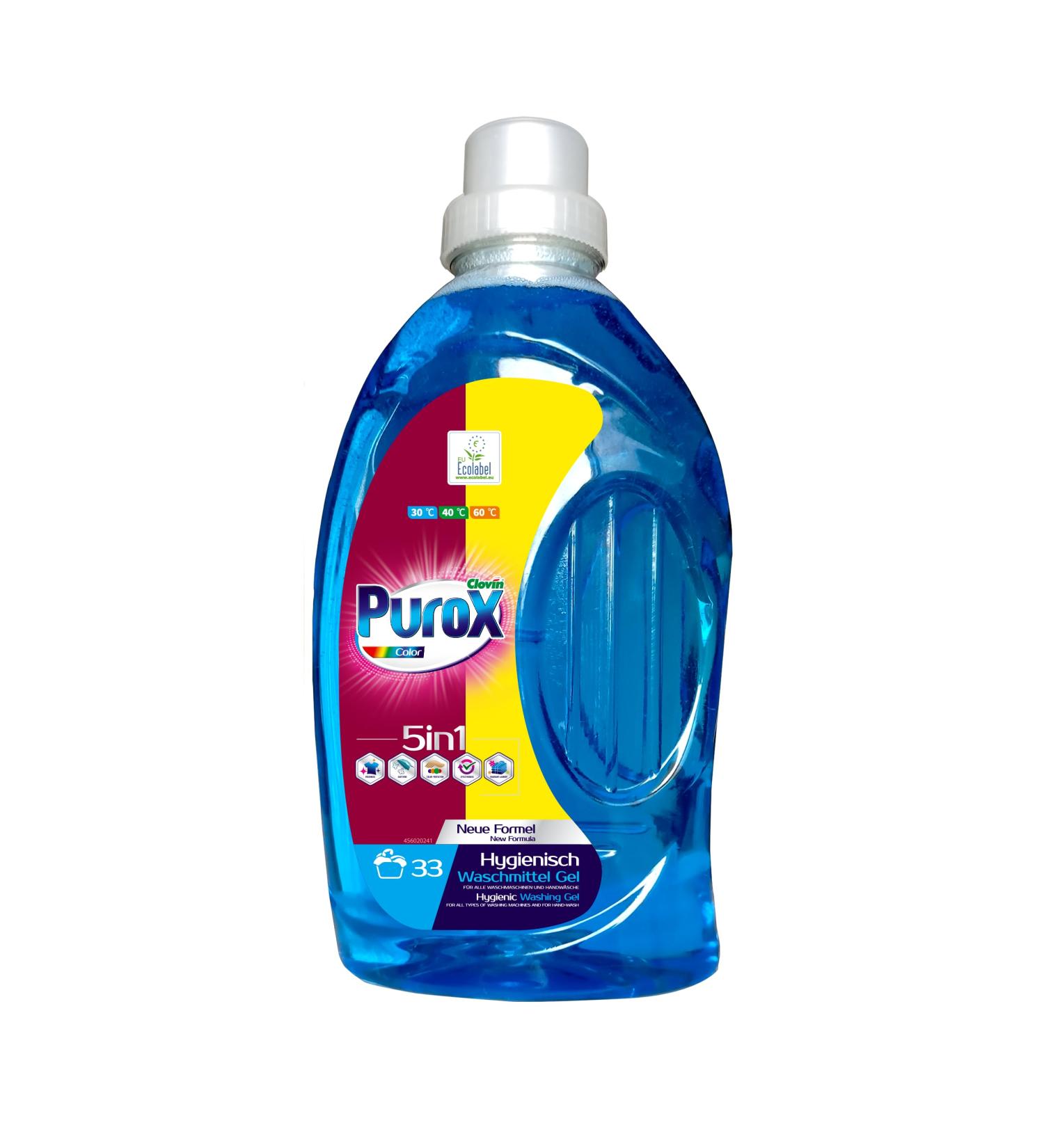 PUROX COLOR Liquid Laundry Detergent (33 Washes) Gel for colored textiles PET detergent 1 l - Buy Online on GoSupps.com
