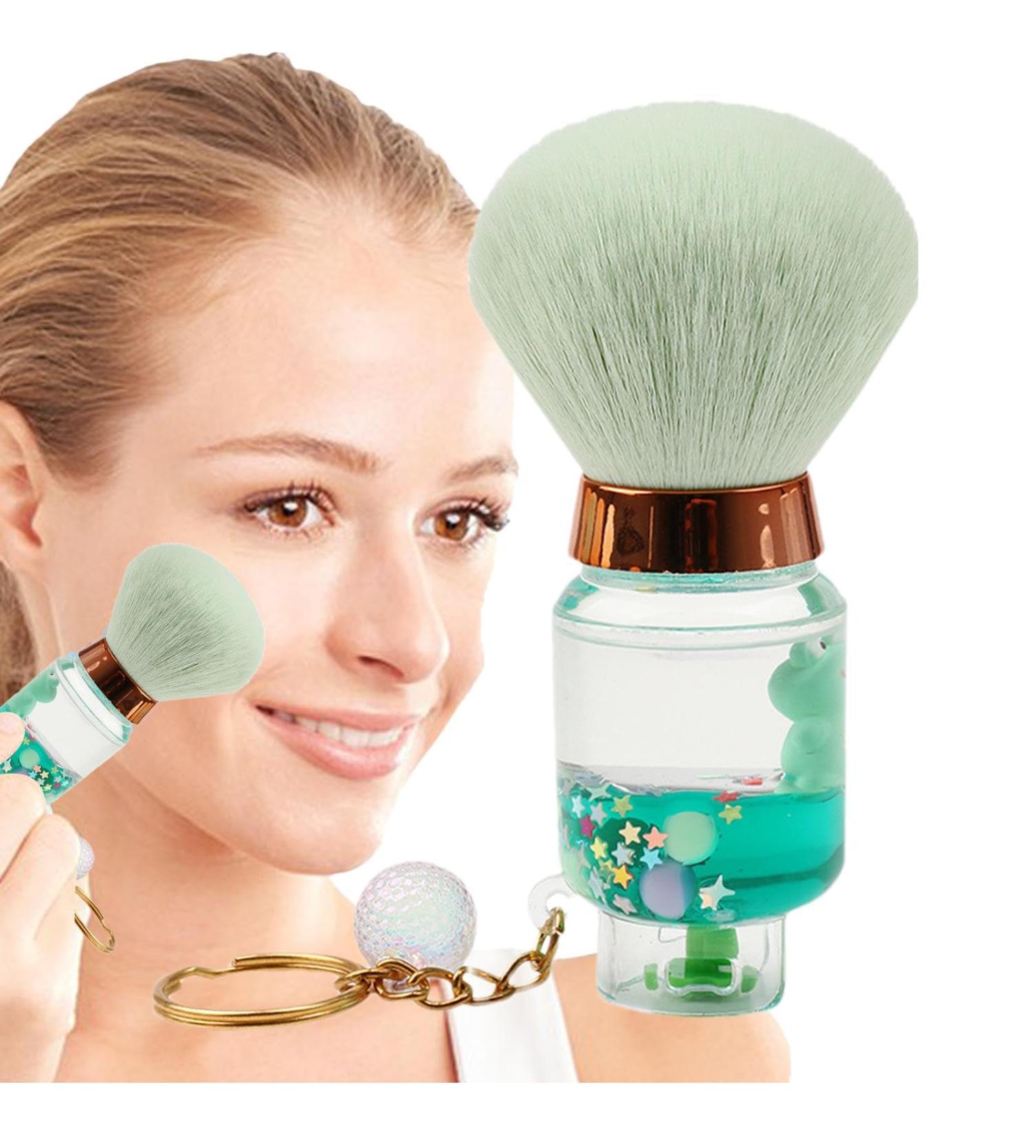 Bexdug Makeup Brushes Soft Blush Loose Powder Brush - Face Powder Brush Large Makeup Tool Powder Brush for Shadow and Highlight Green - Buy Online on GoSupps.com