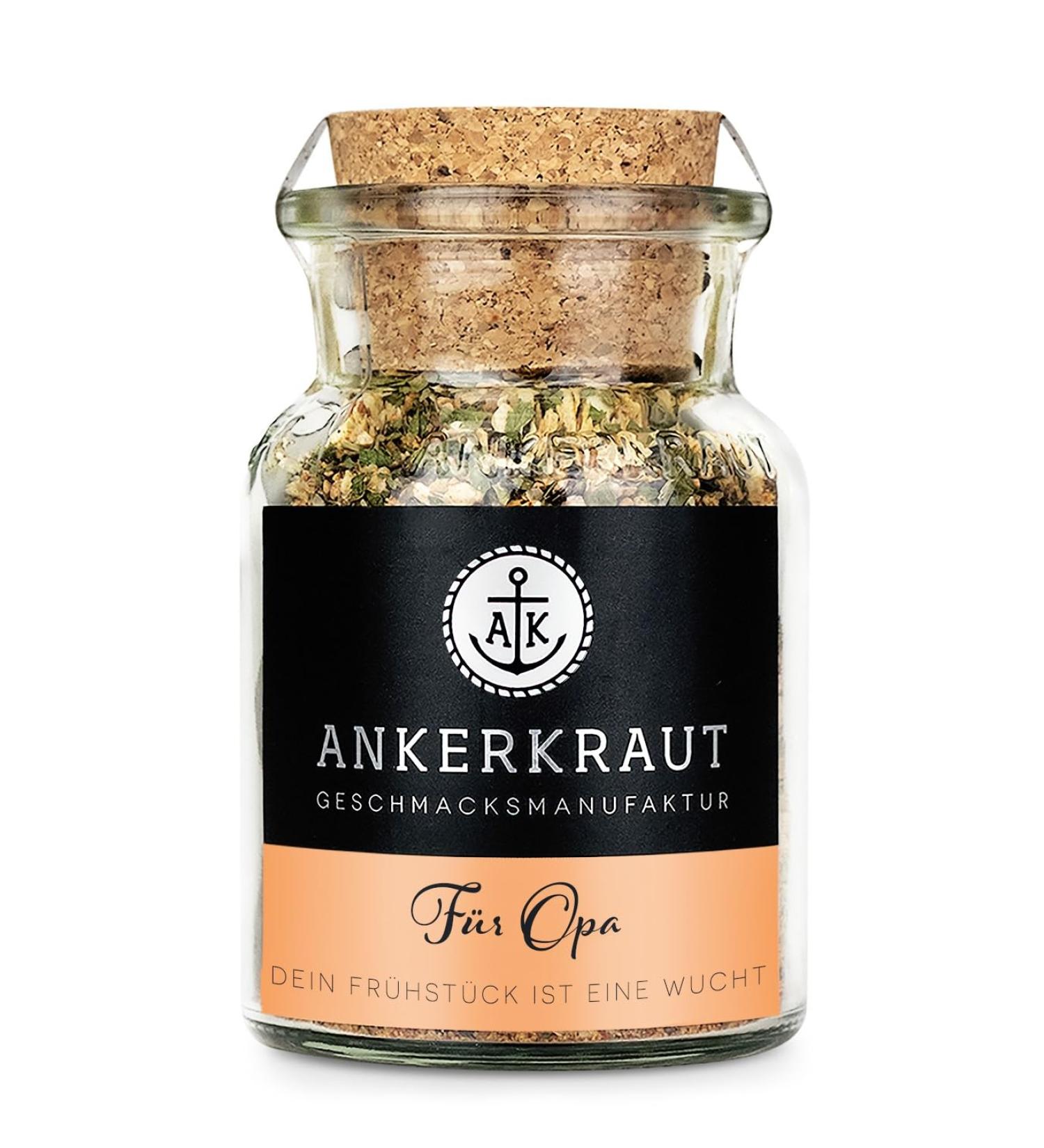 Ankerkraut Grandpa's Peasant Breakfast Spice - Special Edition 90g in Cork Glass | Sugar-Free Hearty Meal Preparation | Perfect Family Gift - Buy Online on GoSupps.com