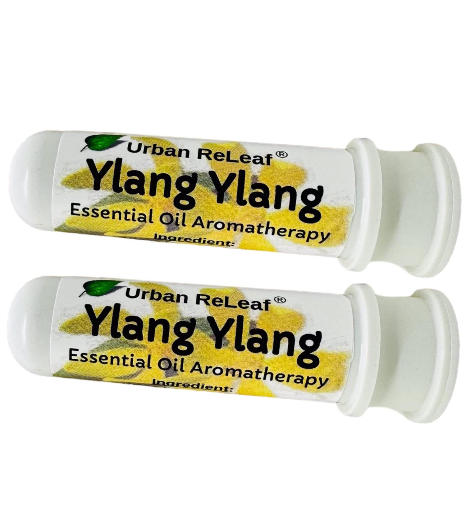 Buy Urban ReLeaf Ylang Ylang Essential Oil Nasal Inhalers | Pure Aromatherapy | Alcohol-Free | Made in USA | Set of 2 - Pocket Size - Buy Online on GoSupps.com