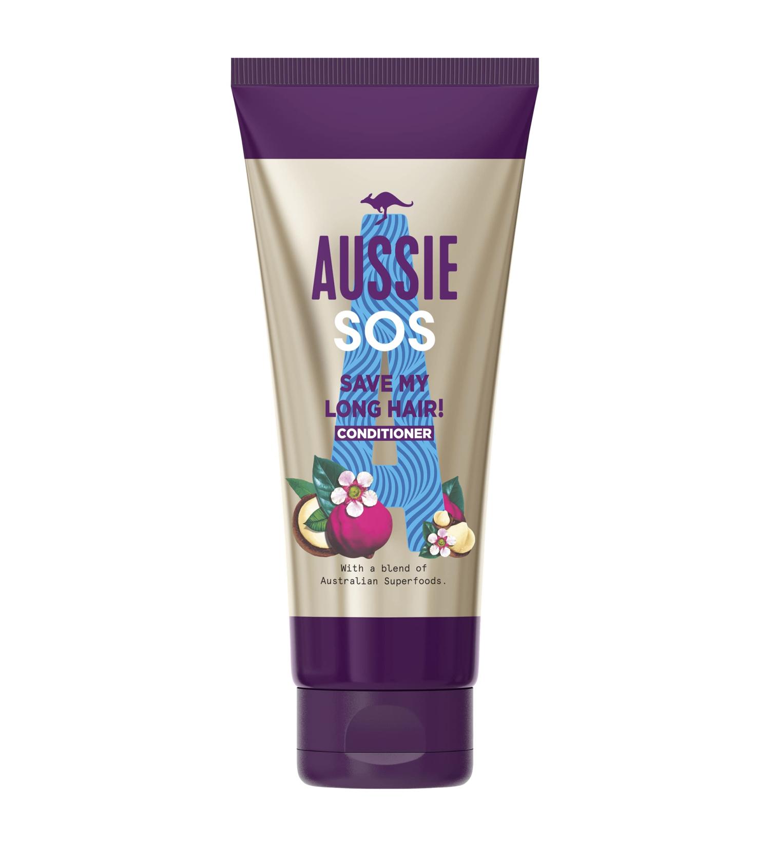 Aussie SOS Save My Long Hair Conditioner 200ml | Vegan Anti-Frizz Shine & Nourishing Care | Cruelty-Free for Dry Hair - Buy Online on GoSupps.com