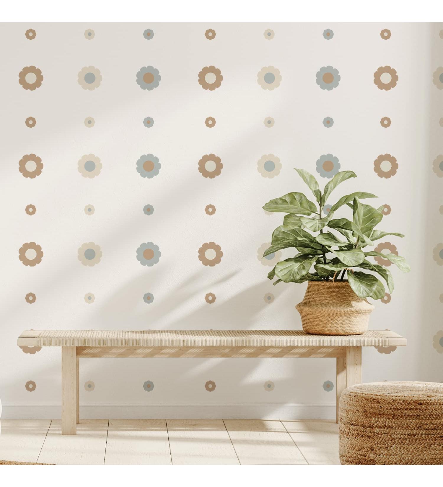 Funlife Gear Daisy Wall Decal - Peel and Stick Kids Wall Art Decor | Transparent PVC Stickers for Nursery, Bedroom, Playroom - Buy Online on GoSupps.com