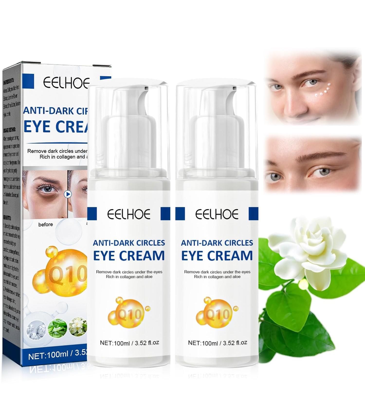 Jasmine Ointment for Dark Circles 200ml - Eye Cream with Collagen & Aloe Vera Reduces Wrinkles & Tear Bags - 2-Pack - Buy Online on GoSupps.com