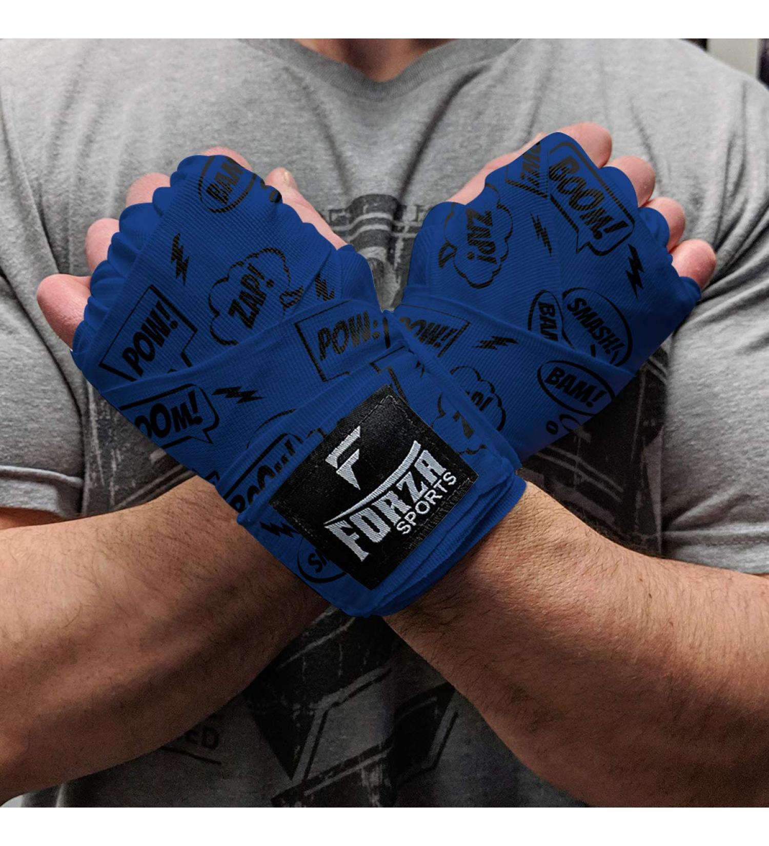 Forza Sports 180 Mexican Style Boxing & MMA Handwraps - Columbia Blue | Comic Book Design - Buy Online on GoSupps.com