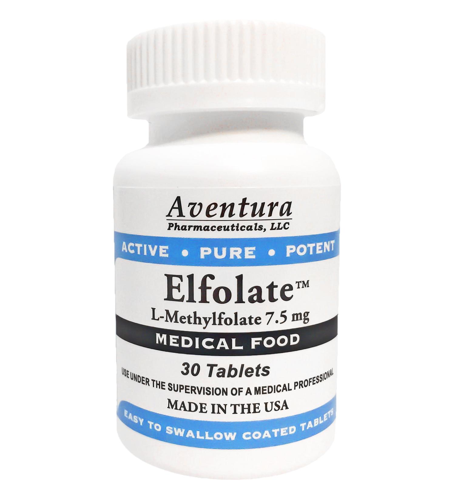 ELFOLATE 7.5mg L-Methylfolate Supplement Doctor Recommended Professional Strength - 30 Tablets - Buy Online on GoSupps.com