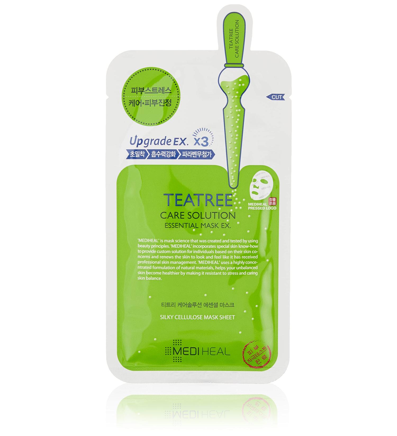 Mediheal NMF Tea Tree Care Solution Essential Ex Mask - 24ml | Hydrating Facial Mask for Clear Skin - International Shipping Available - Buy Online on GoSupps.com