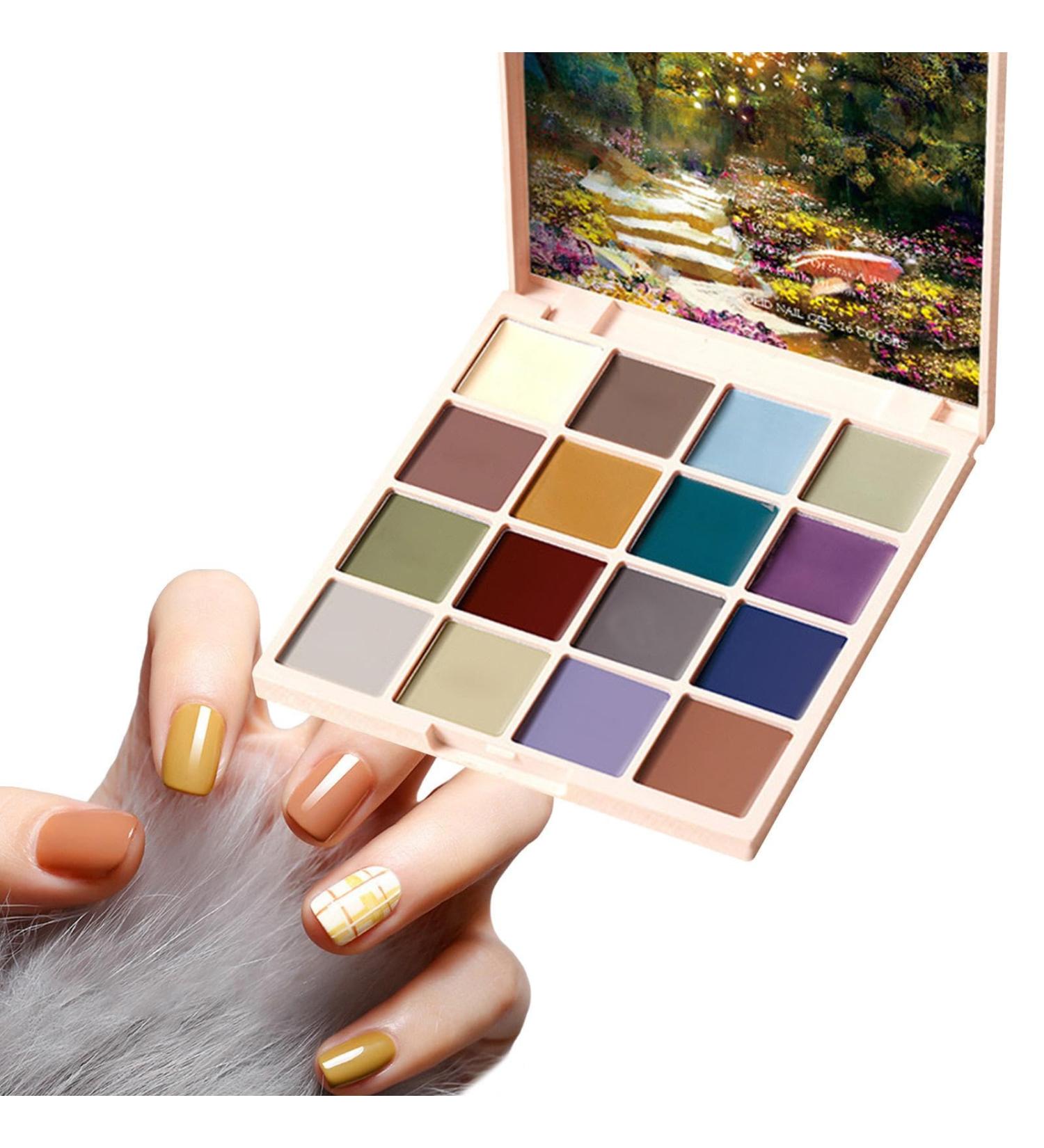  G n rique Solid Gel Nail Polish Cream Gel Nail Polish - 16 Color Gel Polish Manicure Cream Palette - Solid Gel Nail Polish Manicure Glue for Women and Girls Nail Art Design - Buy Online on GoSupps.com