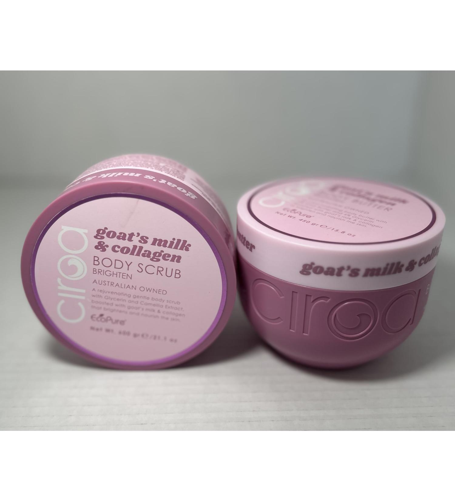 Goats Milk & Collagen Body Scrub & Body Butter To Brighten And Nourish Skin (Duo Set) 21.1 Oz Each - Buy Online on GoSupps.com