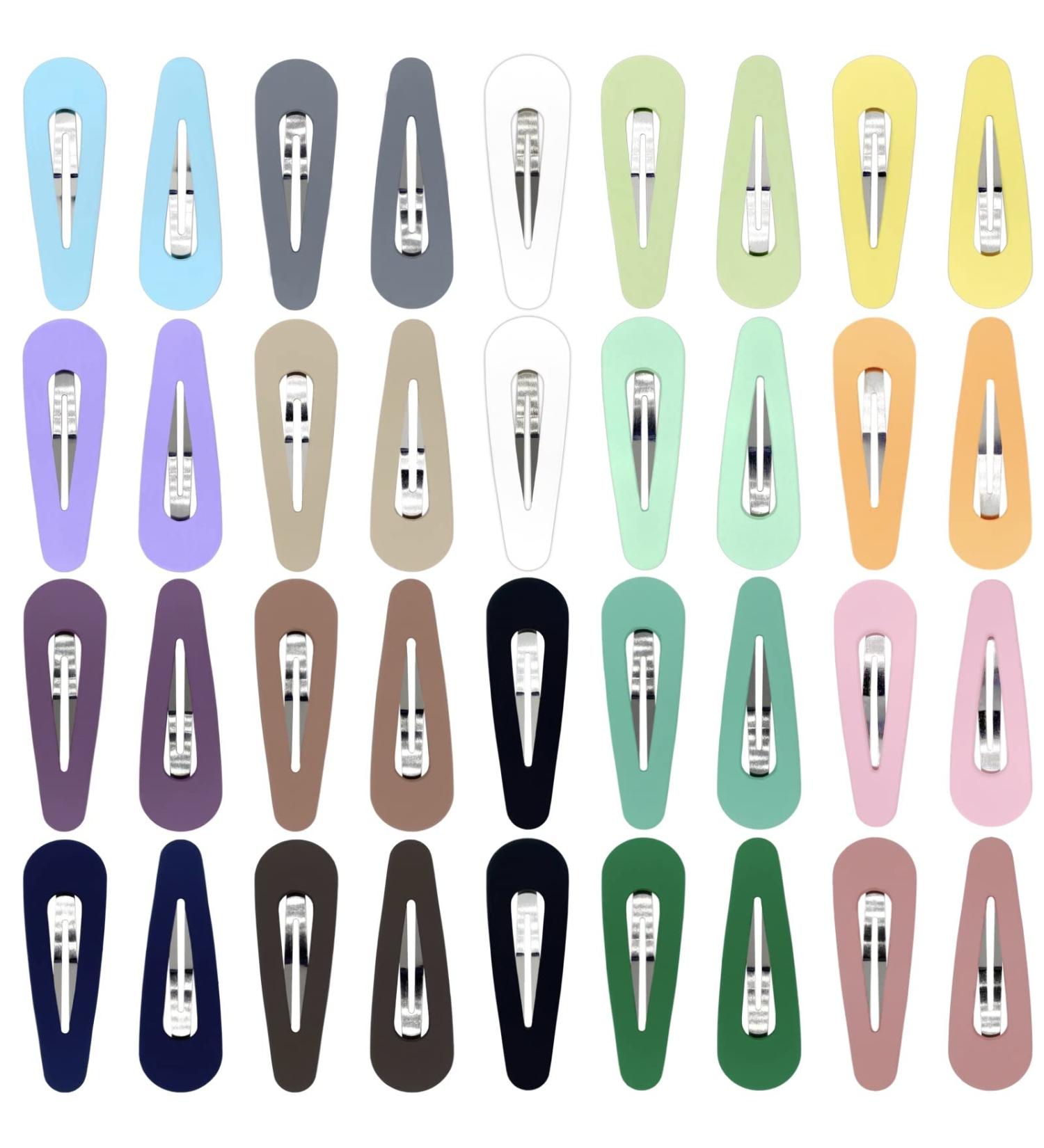 COZEASY 36 pcs Snap Hair Clips - Matte Colors for Women, Kids, Baby Girls - No Slip Barrettes for Fine Hair - Metal, Acrylic, Plastic Accessories - Buy Online on GoSupps.com
