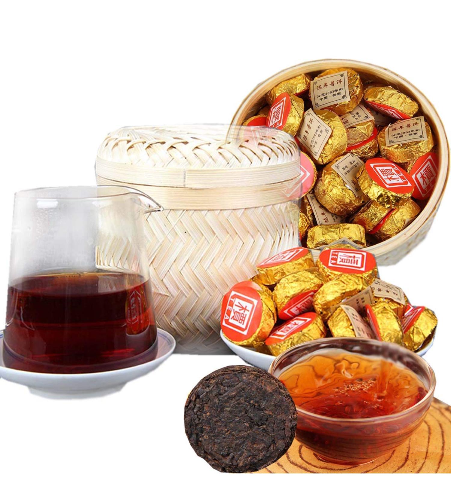 Th Pu'er Chinois Poids Net 500g (1.1LB) Th Puer m r Th Noir Chennian Mini G teau Dor Vieux Arbres Pu Erh Th Soins de Sant  - Buy Online on GoSupps.com