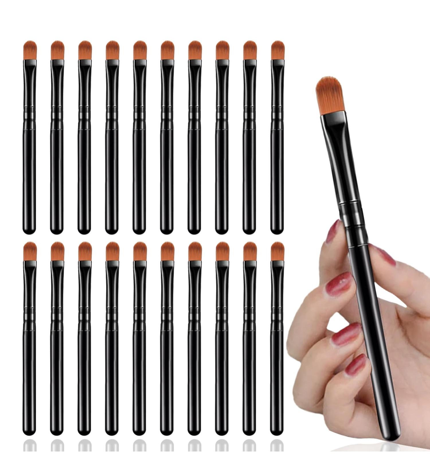 20 Pieces Lip Brushes & Concealer Brushes - 9cm Portable Reusable Easy to Clean with Premium Synthetic Bristles - Buy Online on GoSupps.com