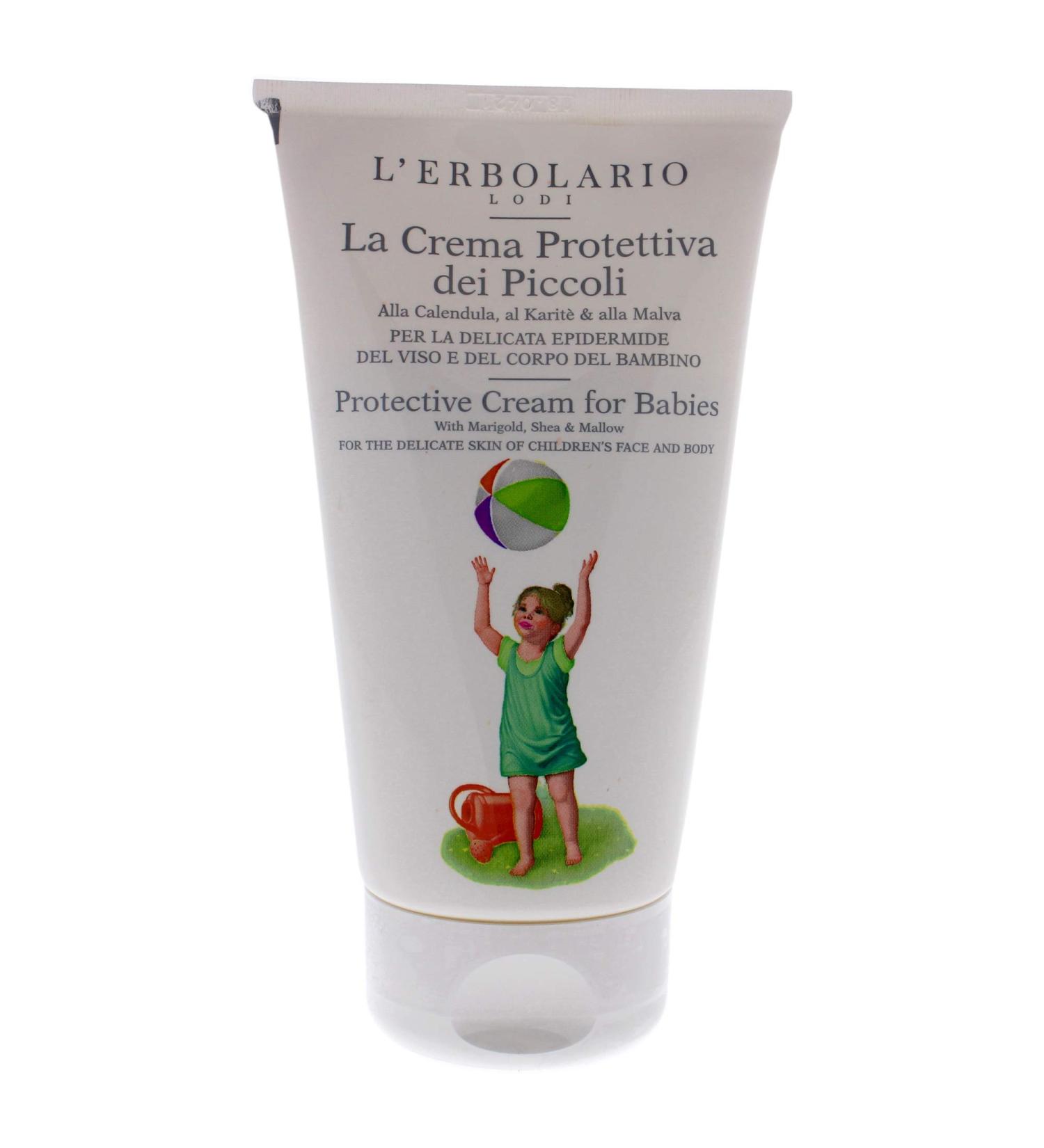 L'Erbolario Protective Cream For Babies - Rich In Vitamins And Plant-Derived Emollients - With Marigold  Shea And Mallow - Nourish  Soften And Keep Your Child s Sensitive Skin Supple - 5.07 Oz