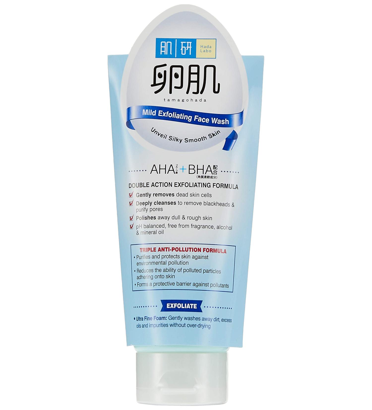 Hada Labo AHA BHA Face Wash 100g - Gentle Exfoliating Cleanser | International Shipping - Buy Online on GoSupps.com