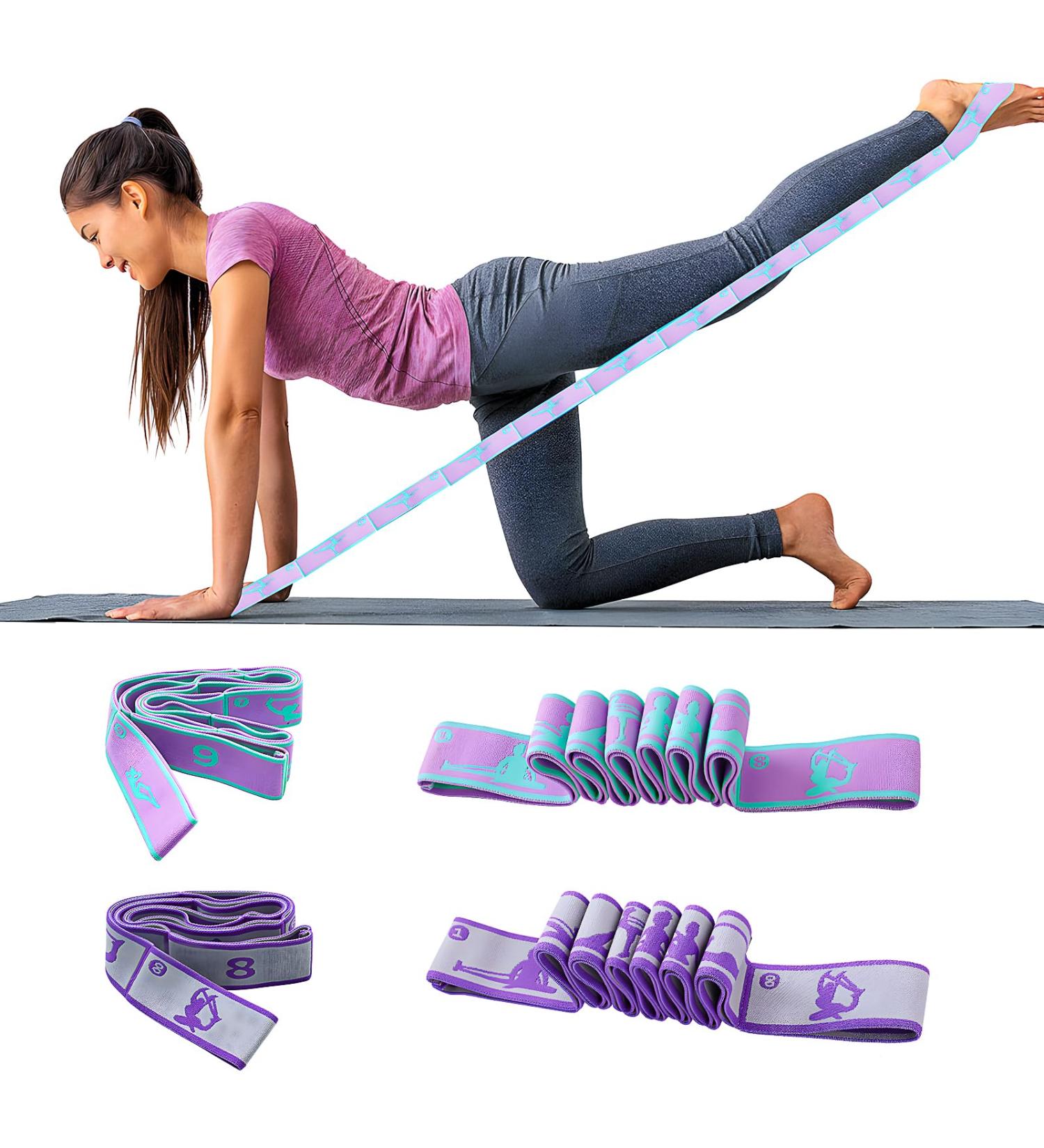 2-Piece Yoga Stretching Set: Bands Block & Belt for Ultimate Flexibility - Ideal for Yoga Enthusiasts & Athletes - Buy Online on GoSupps.com