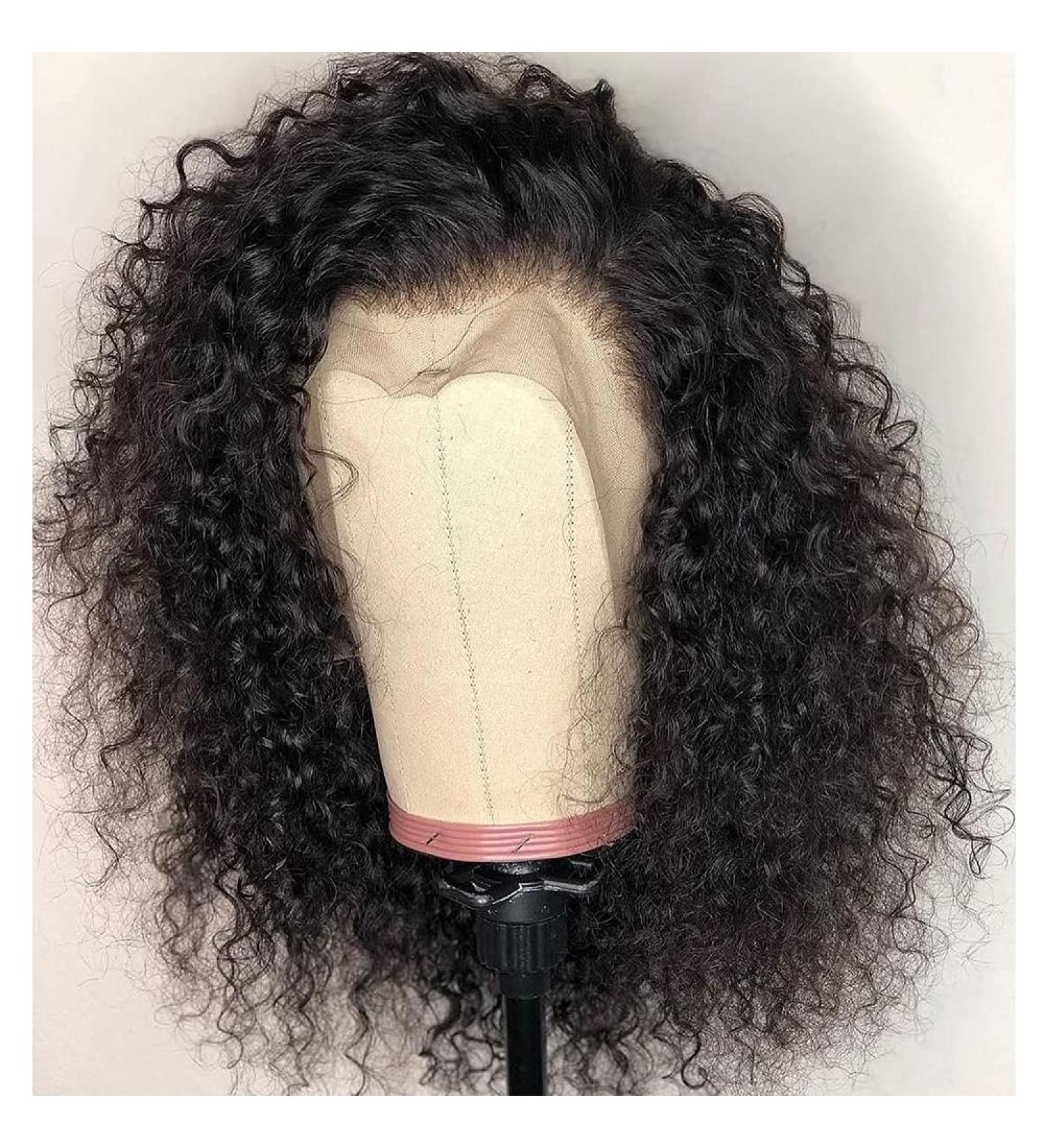 Mongolian Kinky Curly Lace Front Wig 18 | Pre Plucked Pineapple Curl Frontal Wig for Black Women | Human Hair Wet and Wavy Full Lace Wig - Buy Online on GoSupps.com