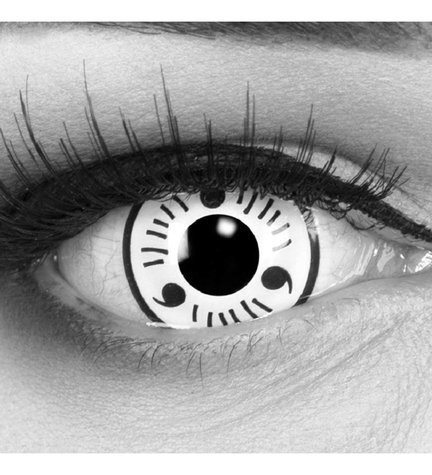 Buy Meralens Sharingan White Anime Contact Lenses - 12 Month 14mm No Prescription Needed - Free Container Included for Halloween! - Buy Online on GoSupps.com