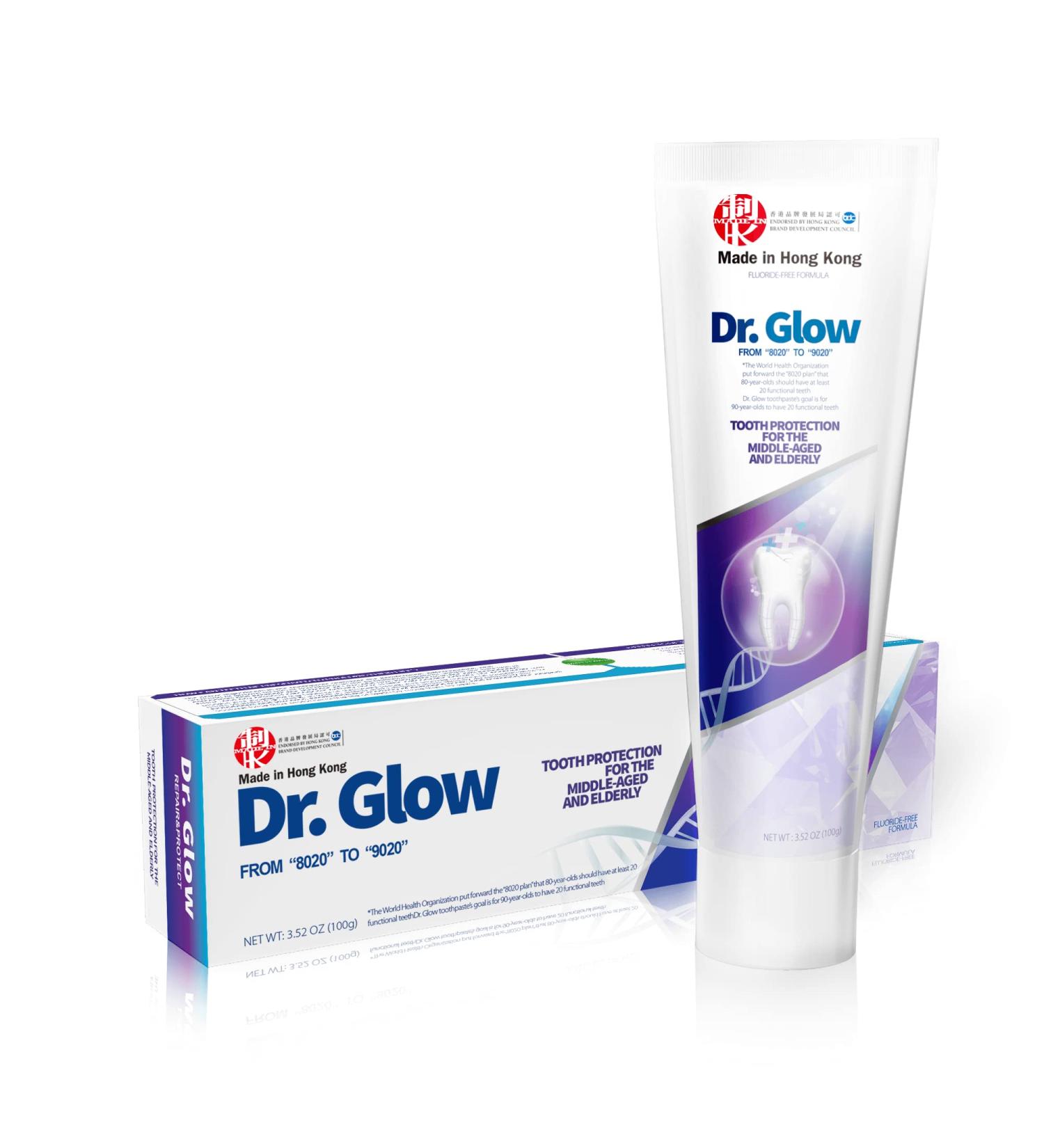 Dr. Glow Gingivitis Treatment Toothpaste for Seniors - Fluoride Free Gum Toothpaste 3.52 oz - Buy Online on GoSupps.com